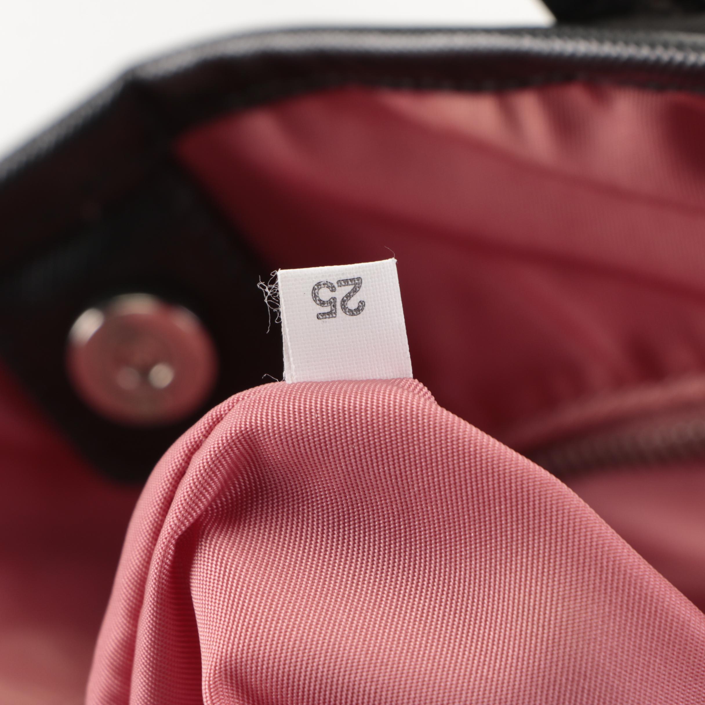 Prada Shoulder Tote Bag in Black Nylon Gabardine and Saffiano Leather