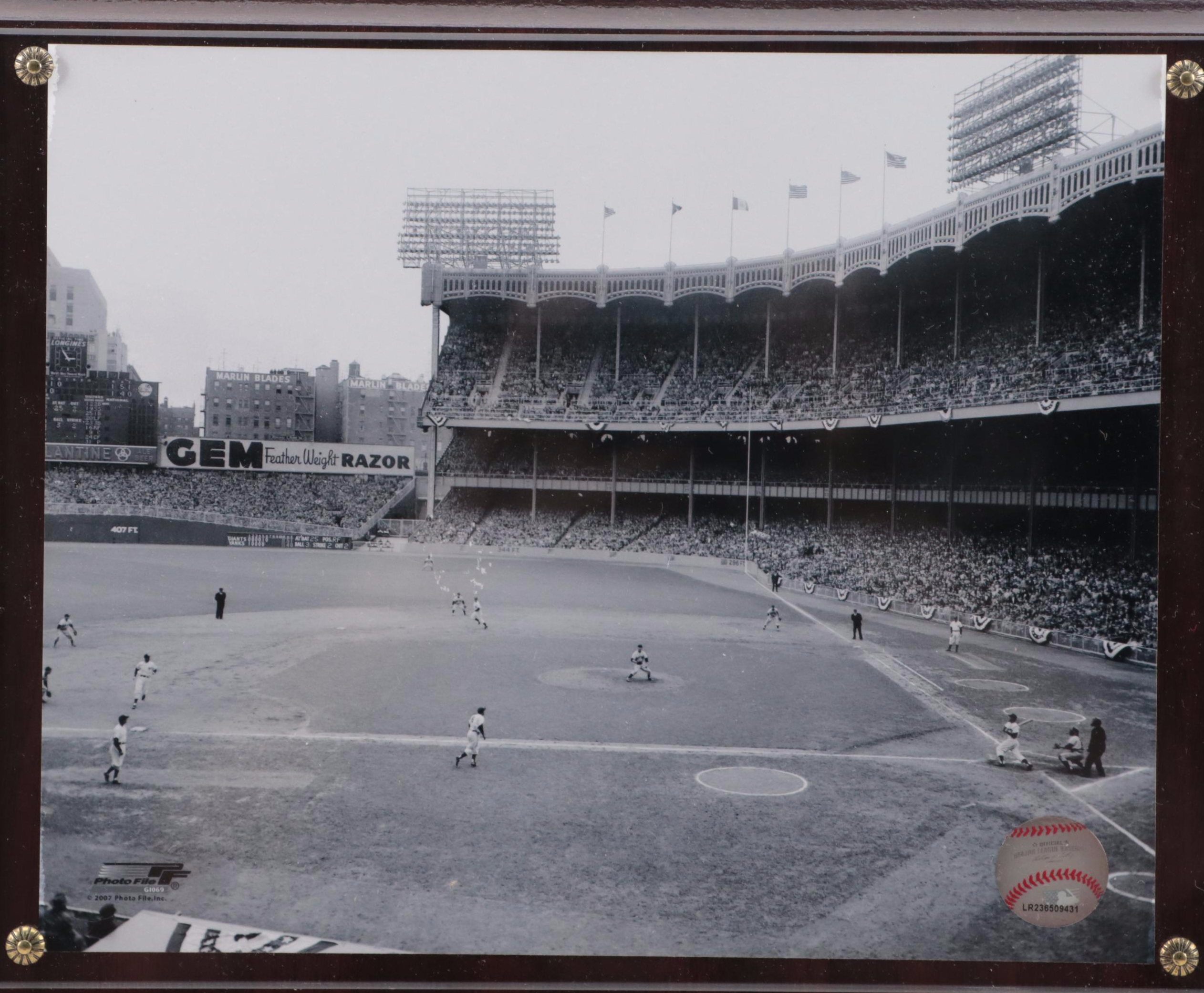 Yankee Stadium Commemorative Plaque With Authentic Brick Relic, Giclée Print