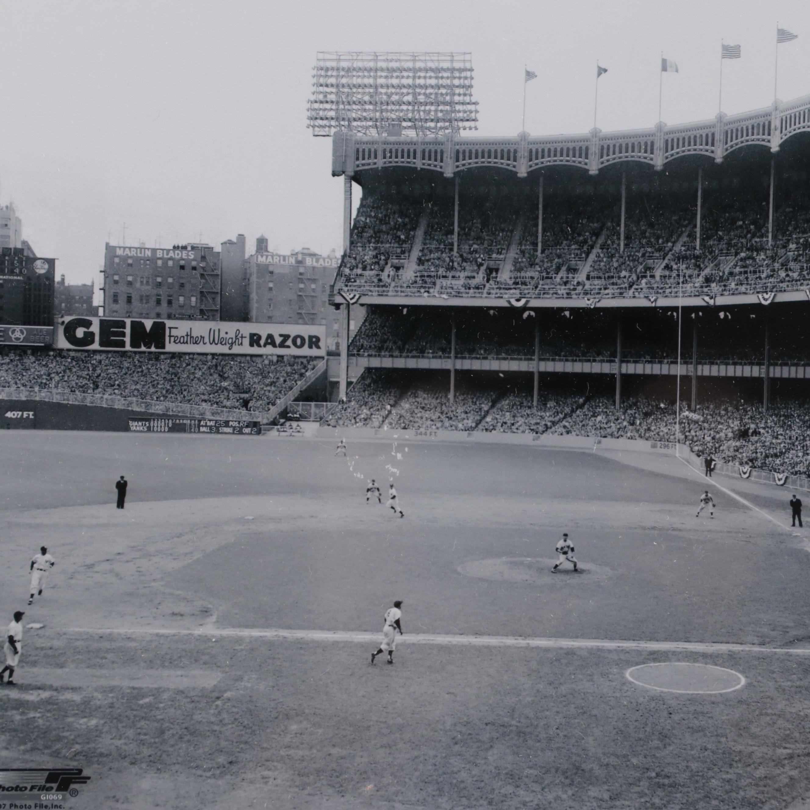 Yankee Stadium Commemorative Plaque With Authentic Brick Relic, Giclée Print