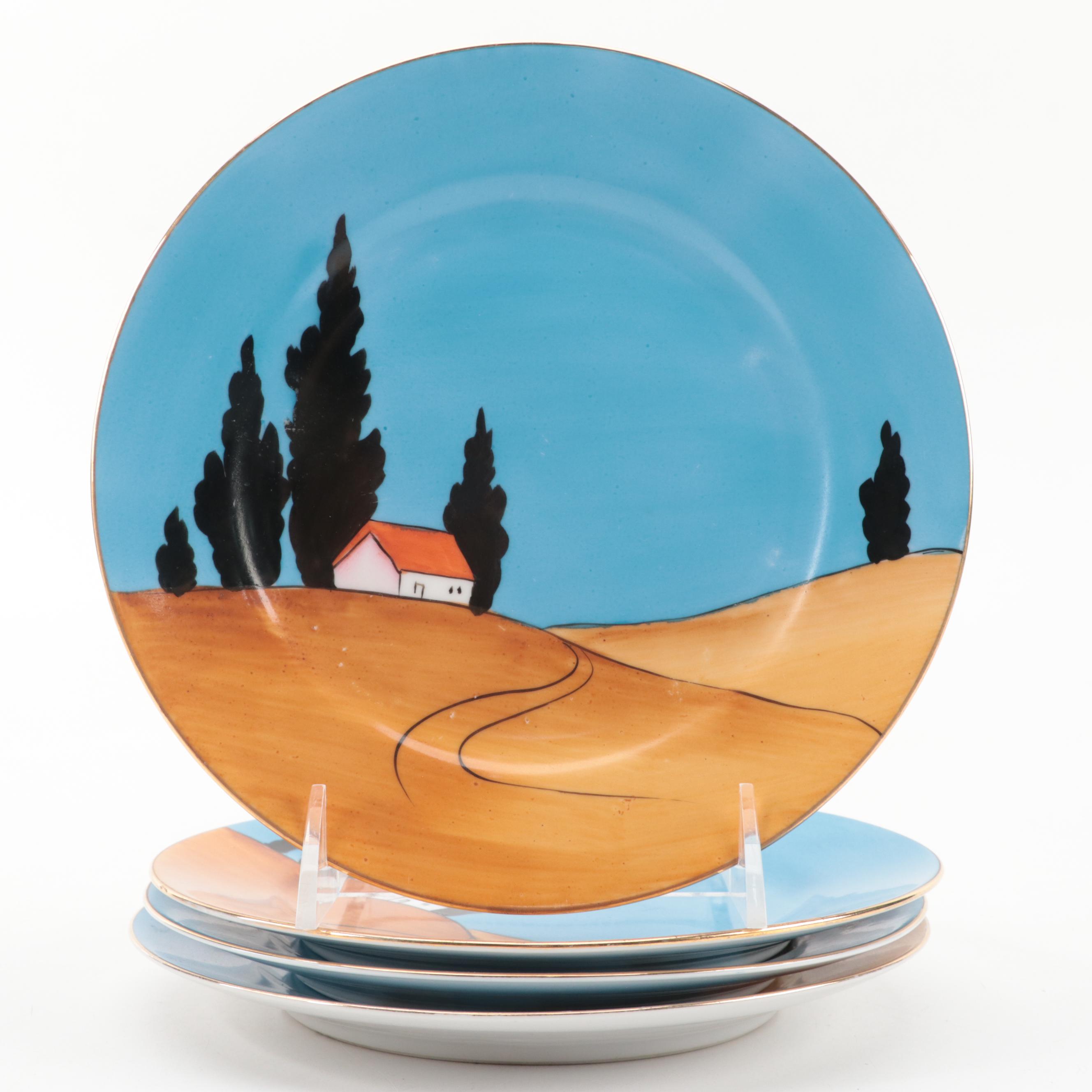 Noritake Hand-Painted Porcelain Tea Set, Mid-20th Century