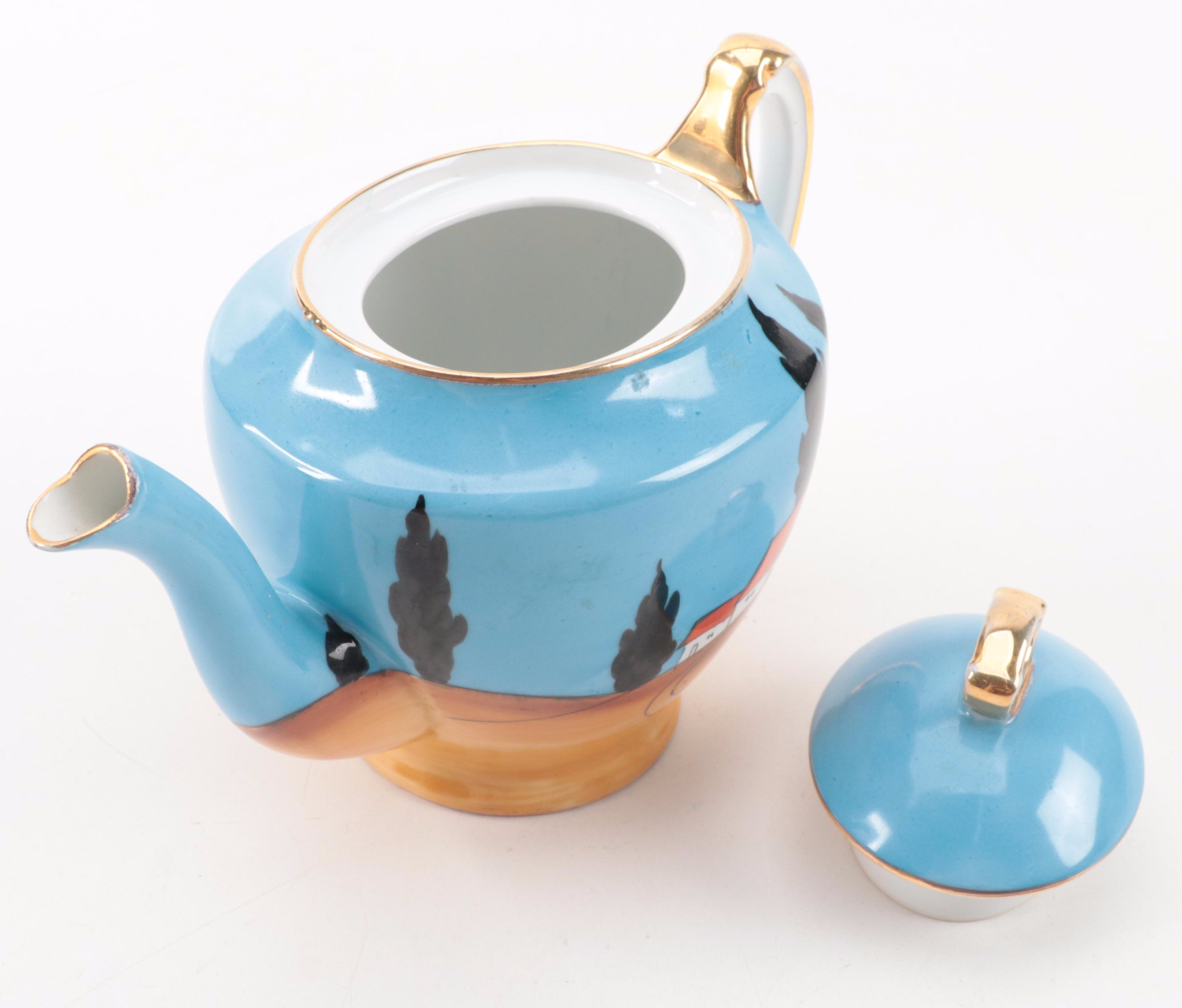 Noritake Hand-Painted Porcelain Tea Set, Mid-20th Century