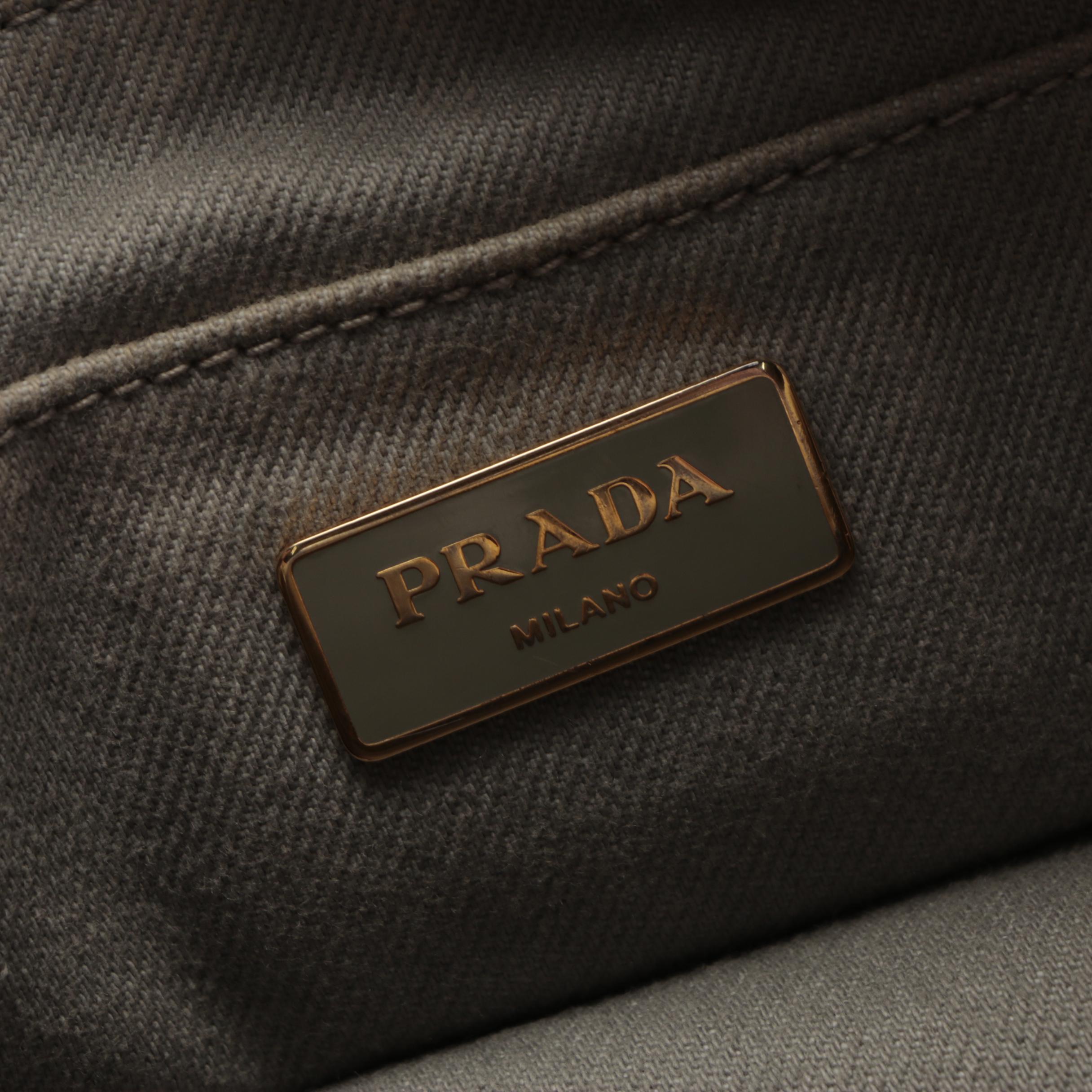 Prada Tote Bag in Cloud Grey Canapa Denim