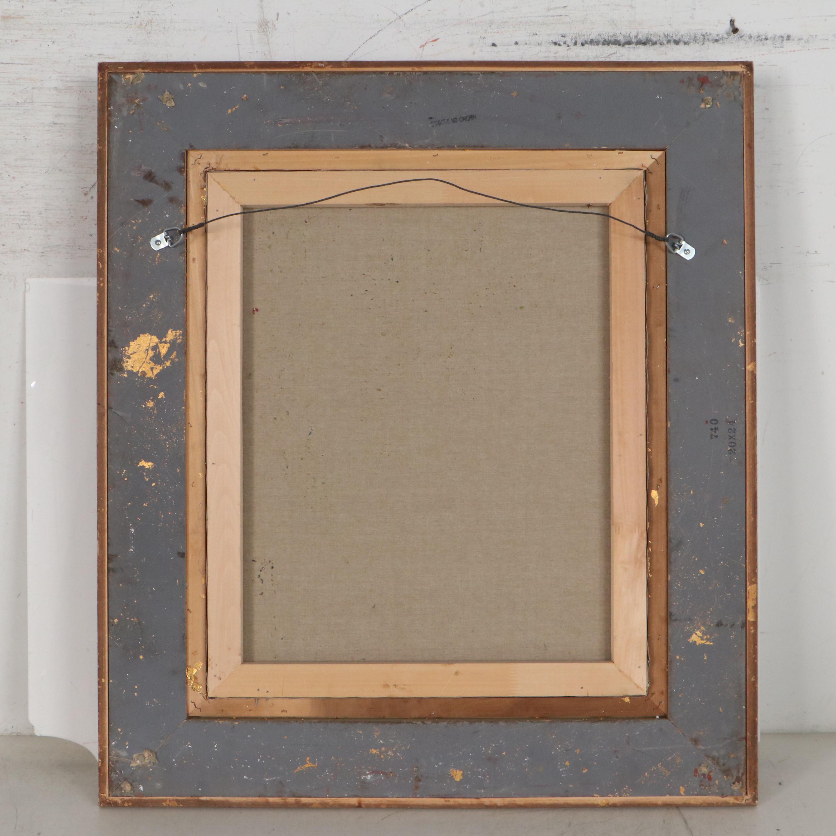 Forest Landscape Oil Painting, Late 20th Century