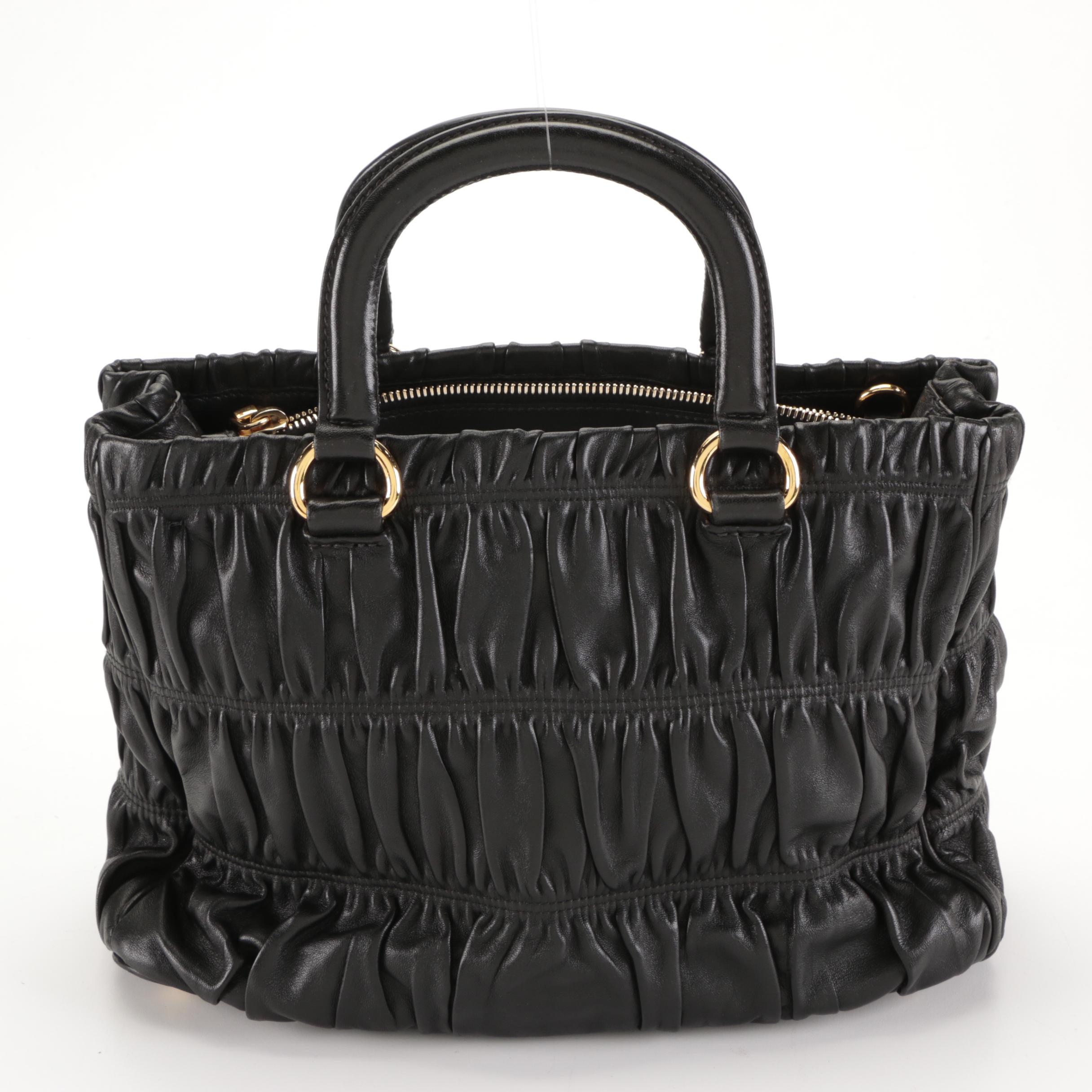Prada Black Nappa Gaufré Handbag
