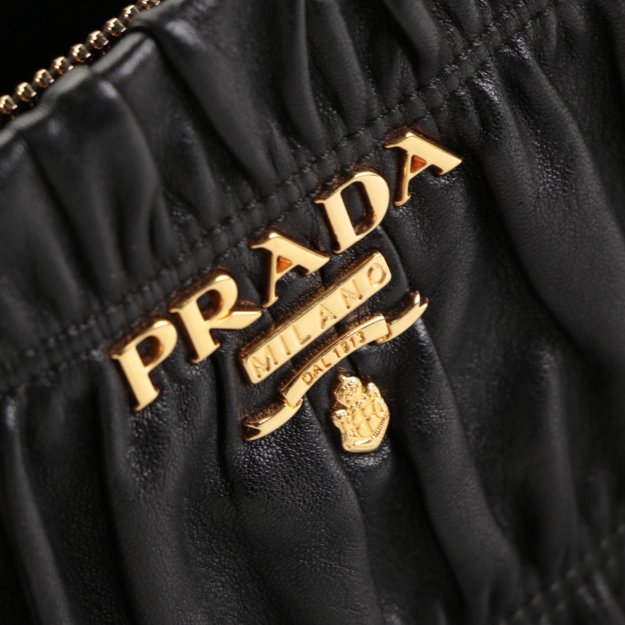 Prada Black Nappa Gaufré Handbag