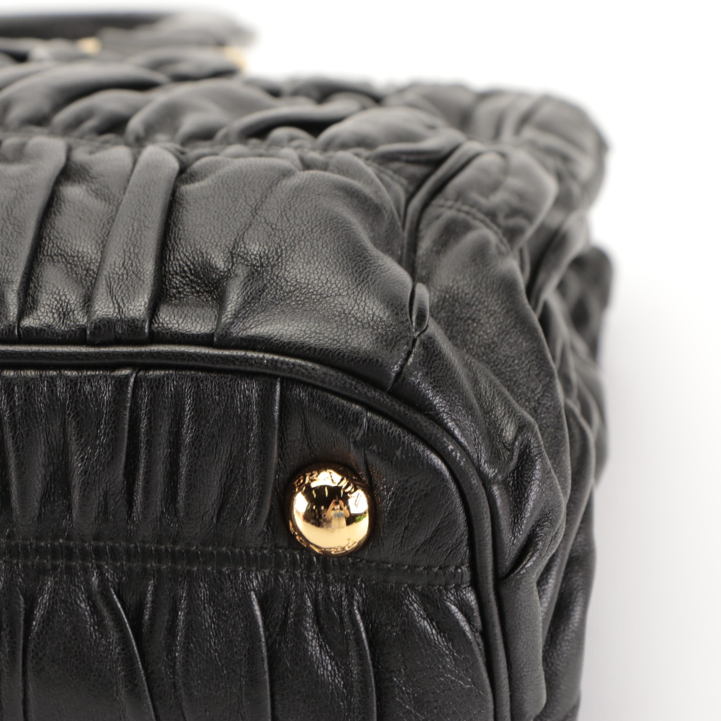 Prada Black Nappa Gaufré Handbag