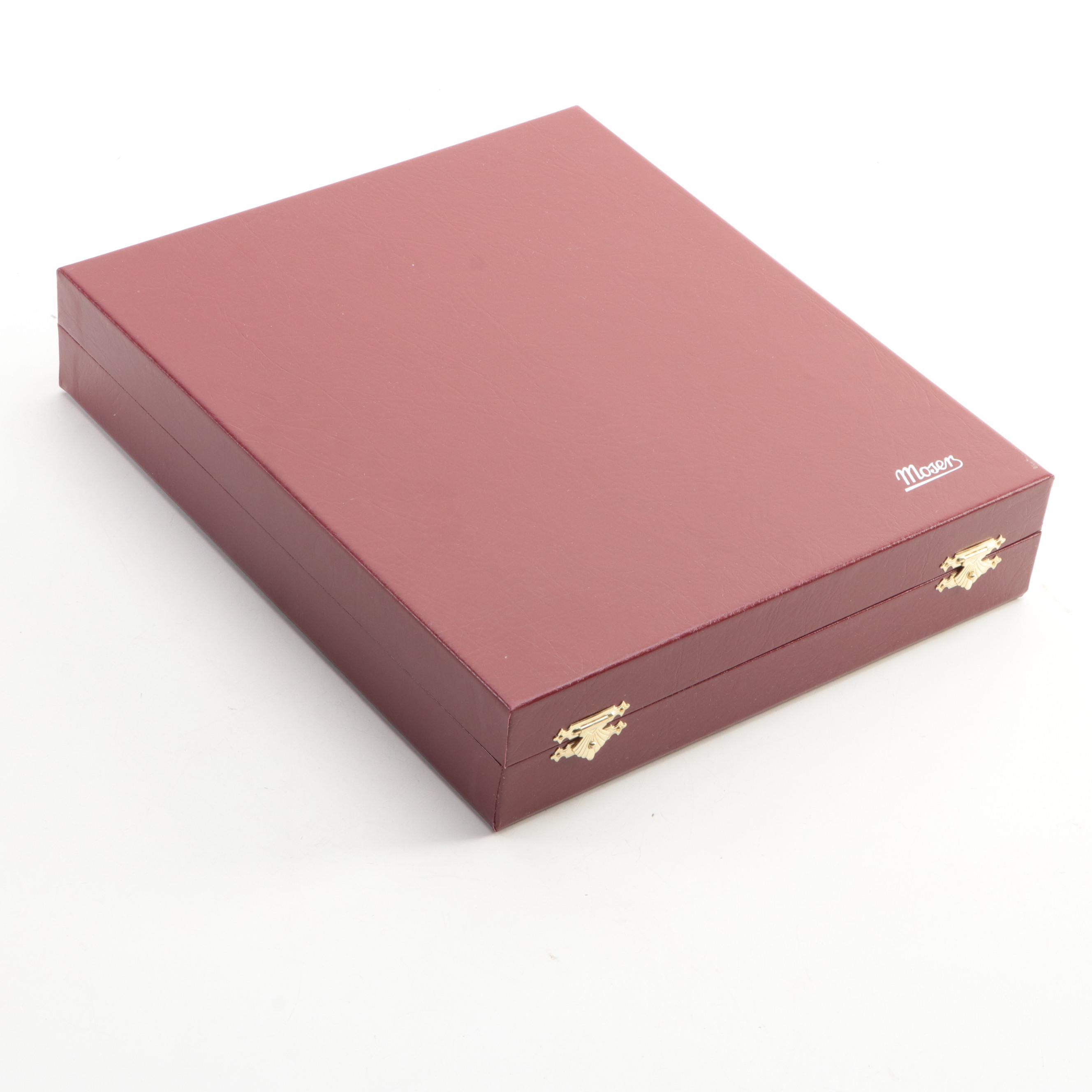 Moser "Pebbles" Smoke Crystal Spirit Glasses