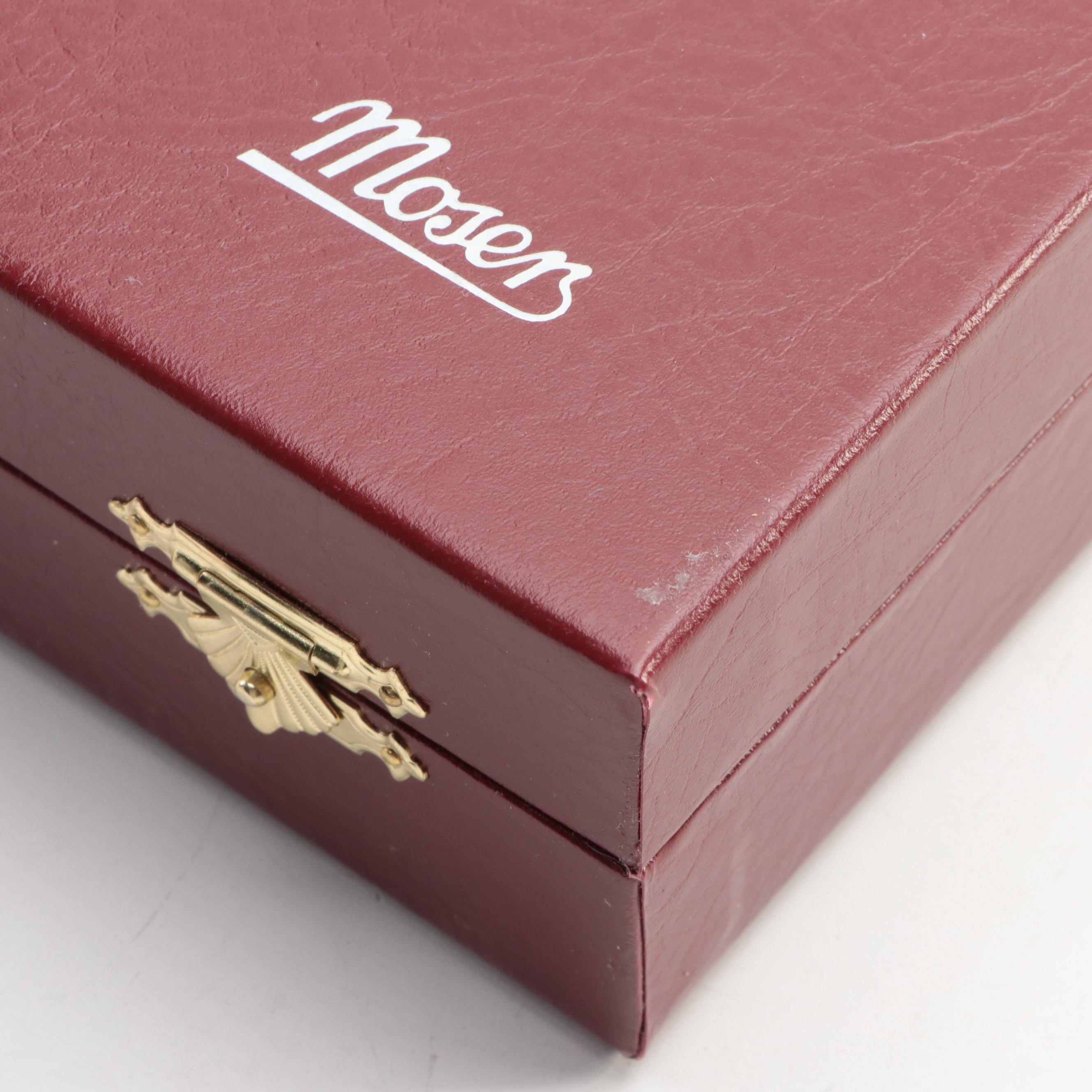 Moser "Pebbles" Smoke Crystal Spirit Glasses