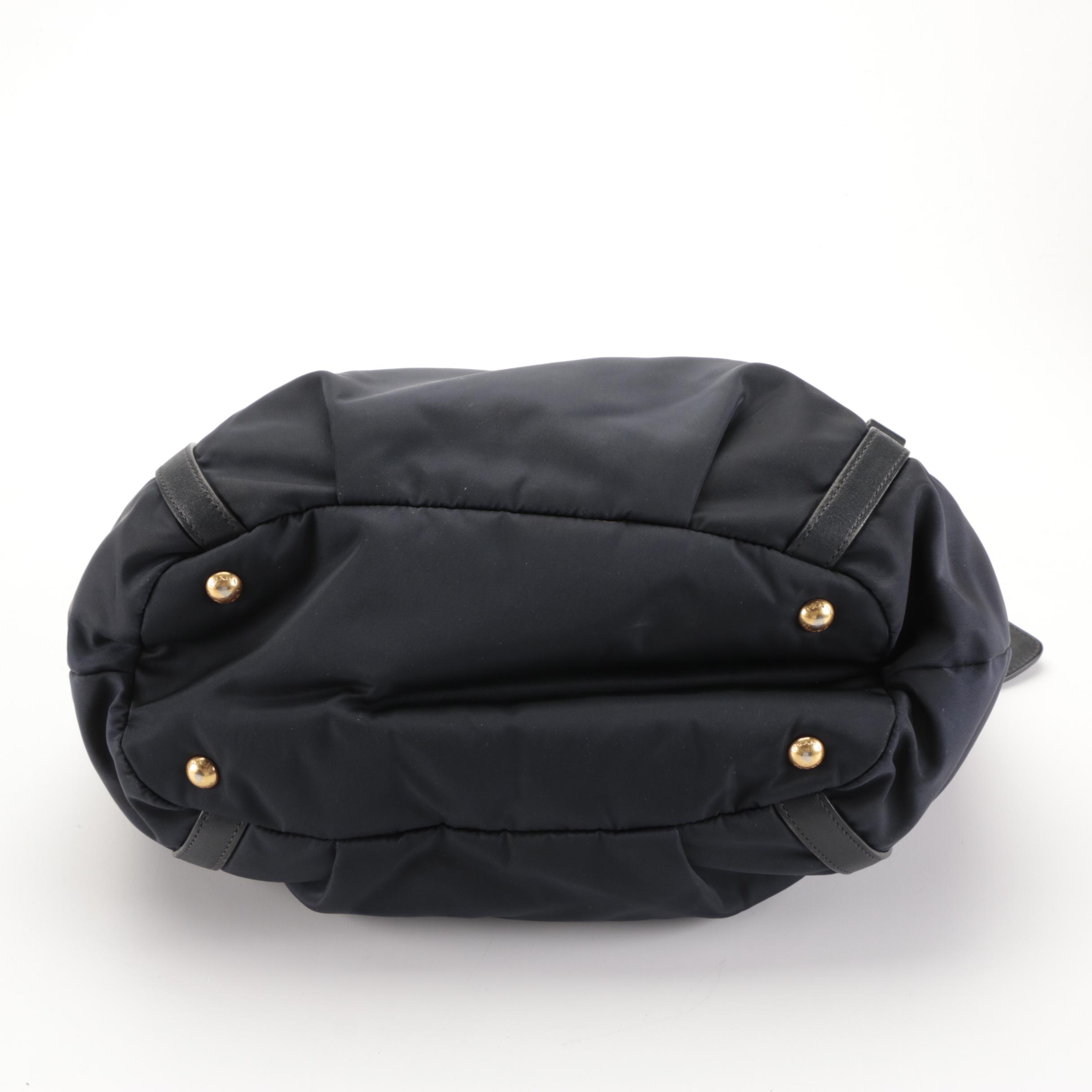 Prada Shoulder Bag in Black Tessuto Nylon and Leather