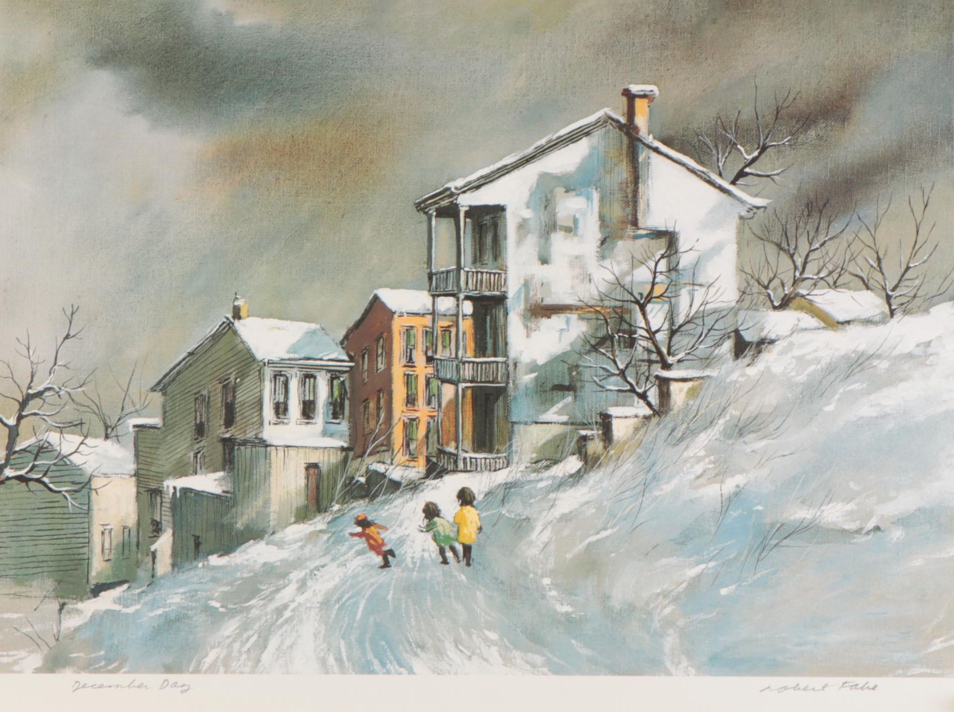 Robert Fabe Offset Lithographs Including "December Day," 1975