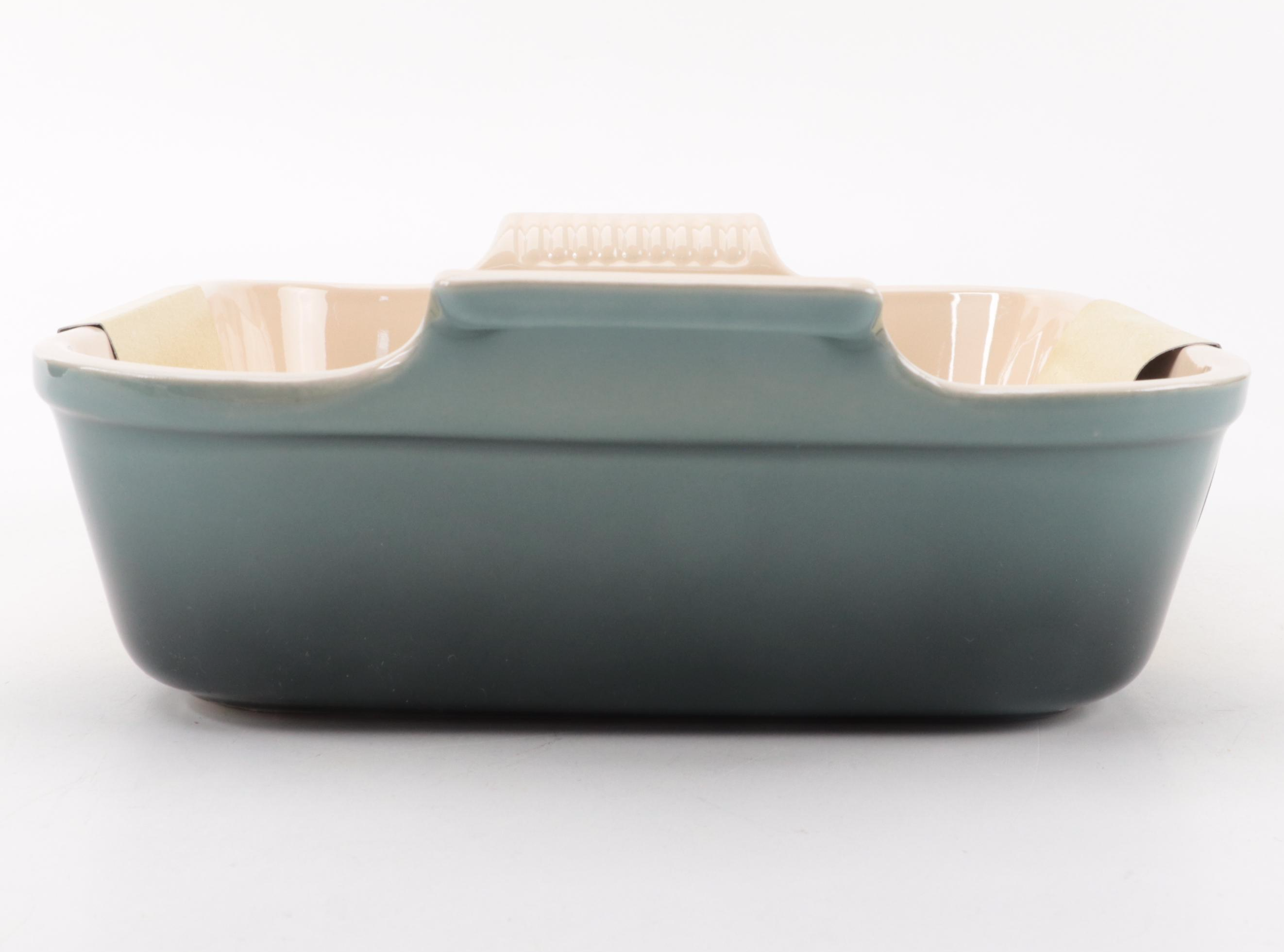 Le Creuset Ocean Enameled Cast Iron Omelet Pan and Stoneware Bakeware