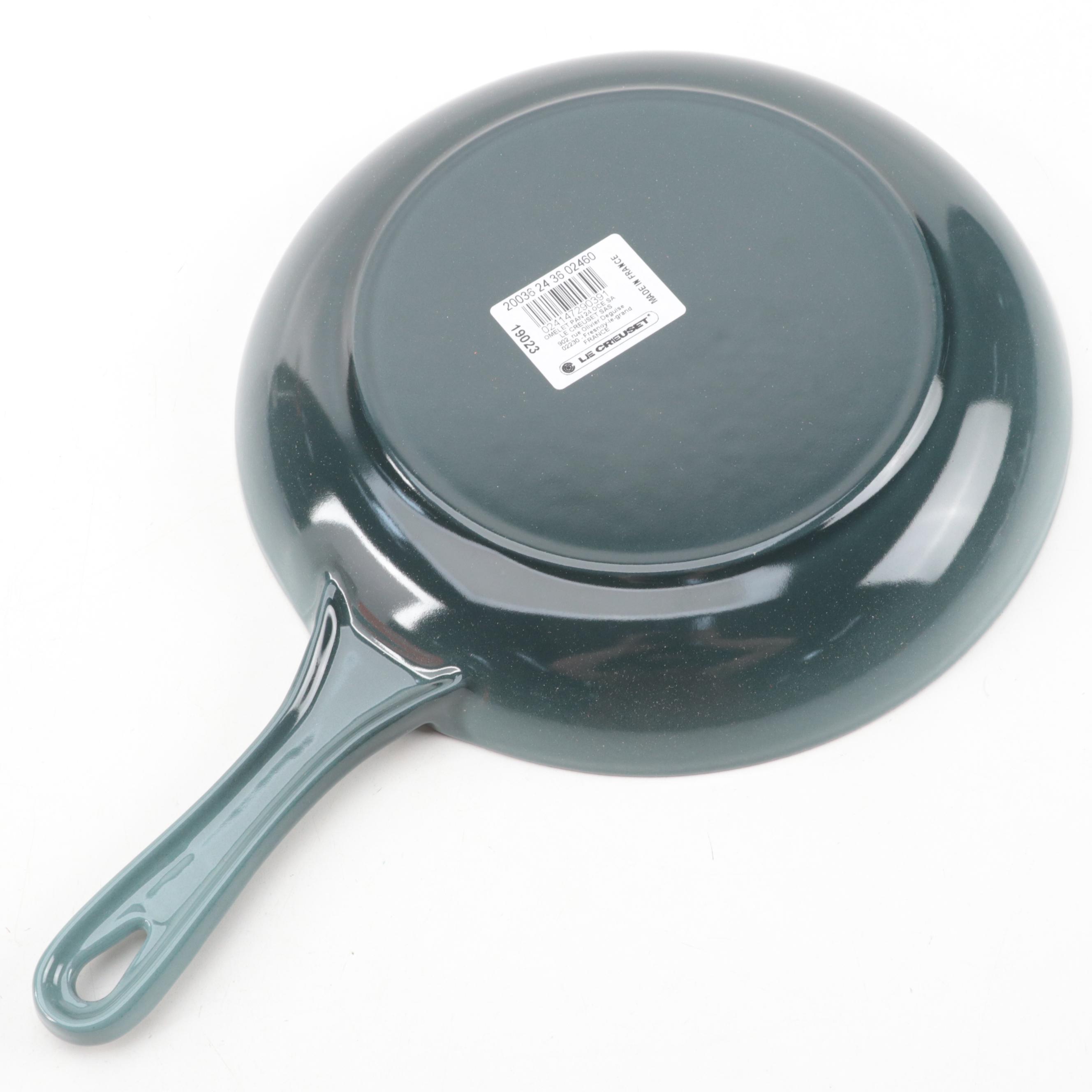 Le Creuset Ocean Enameled Cast Iron Omelet Pan and Stoneware Bakeware