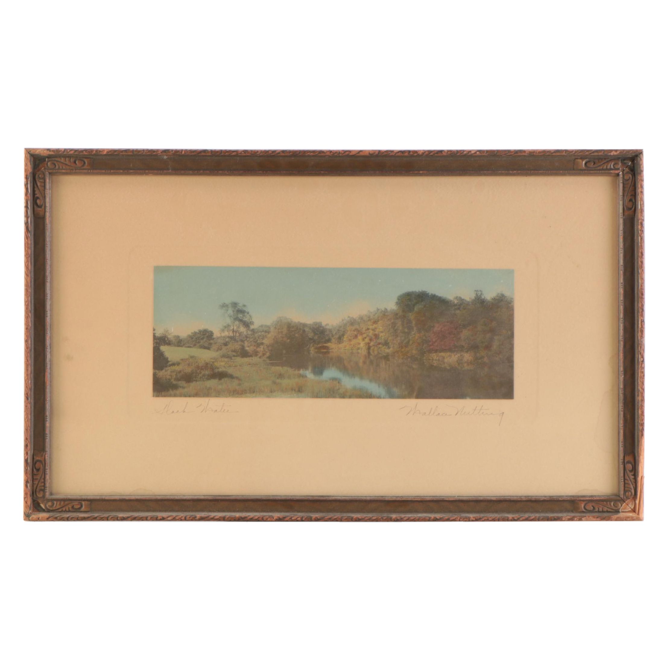 Wallace Nutting Hand-Colored Photograph "Hack Water"