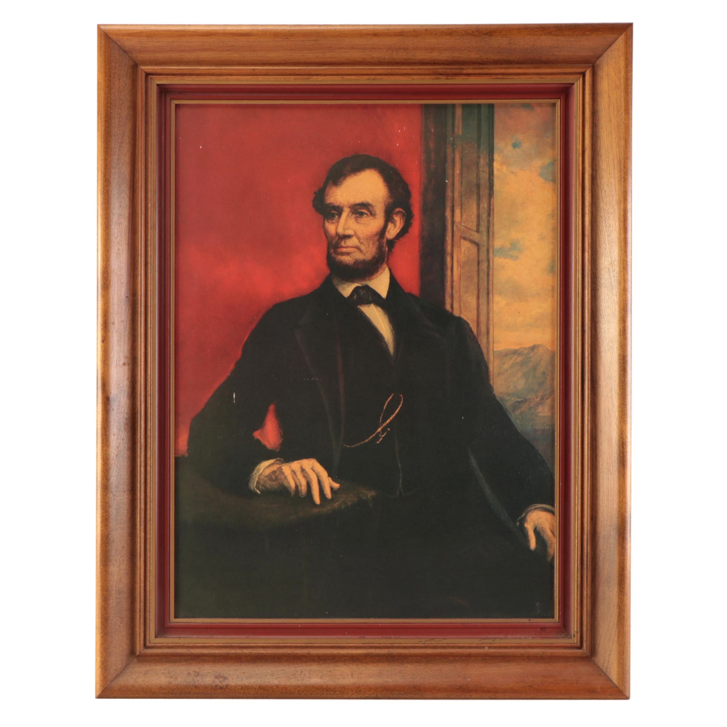Offset Lithograph After Daniel Huntington "Abraham Lincoln"