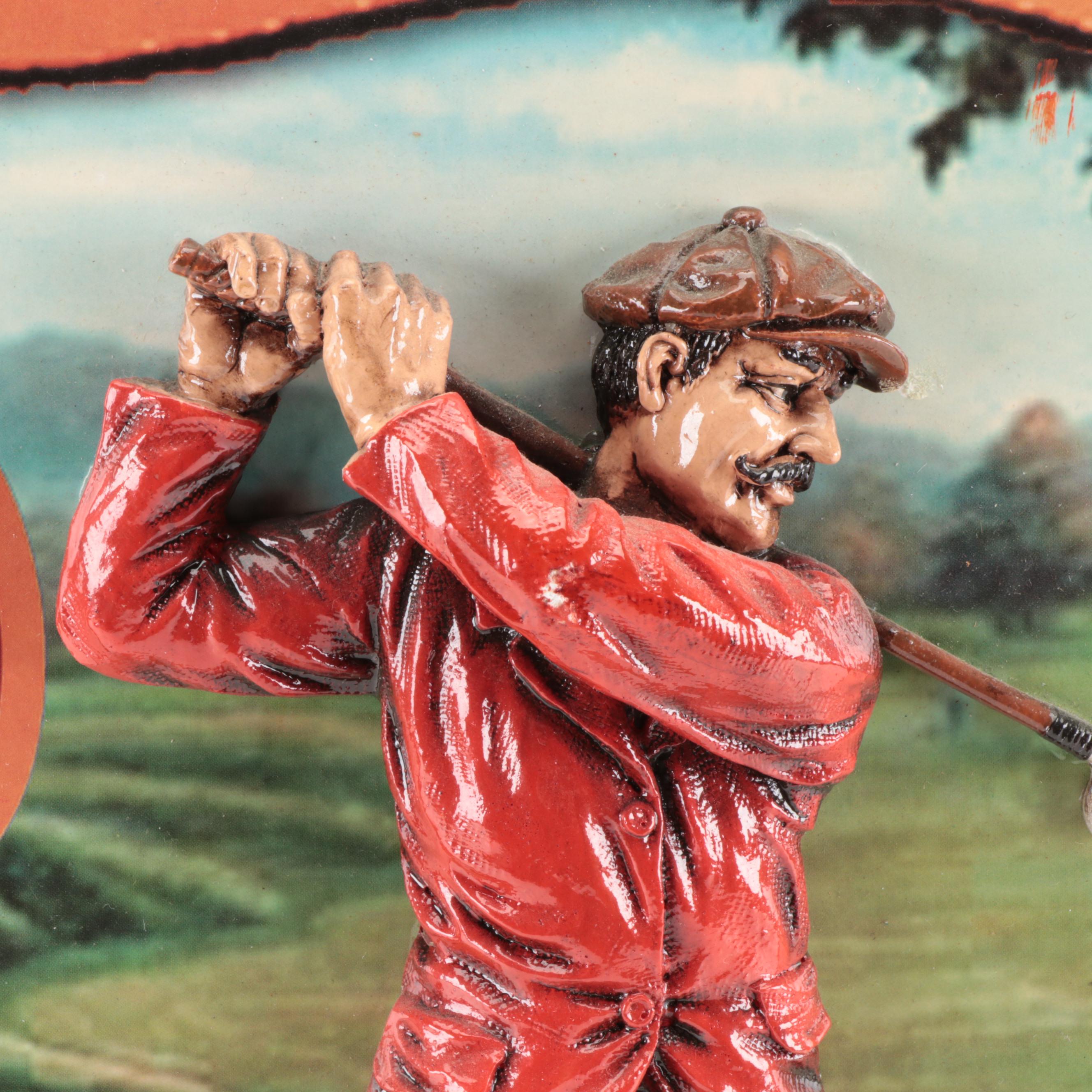 Everglades Golf and Country Club Offset Lithograph Wall Décor with Metal Flags