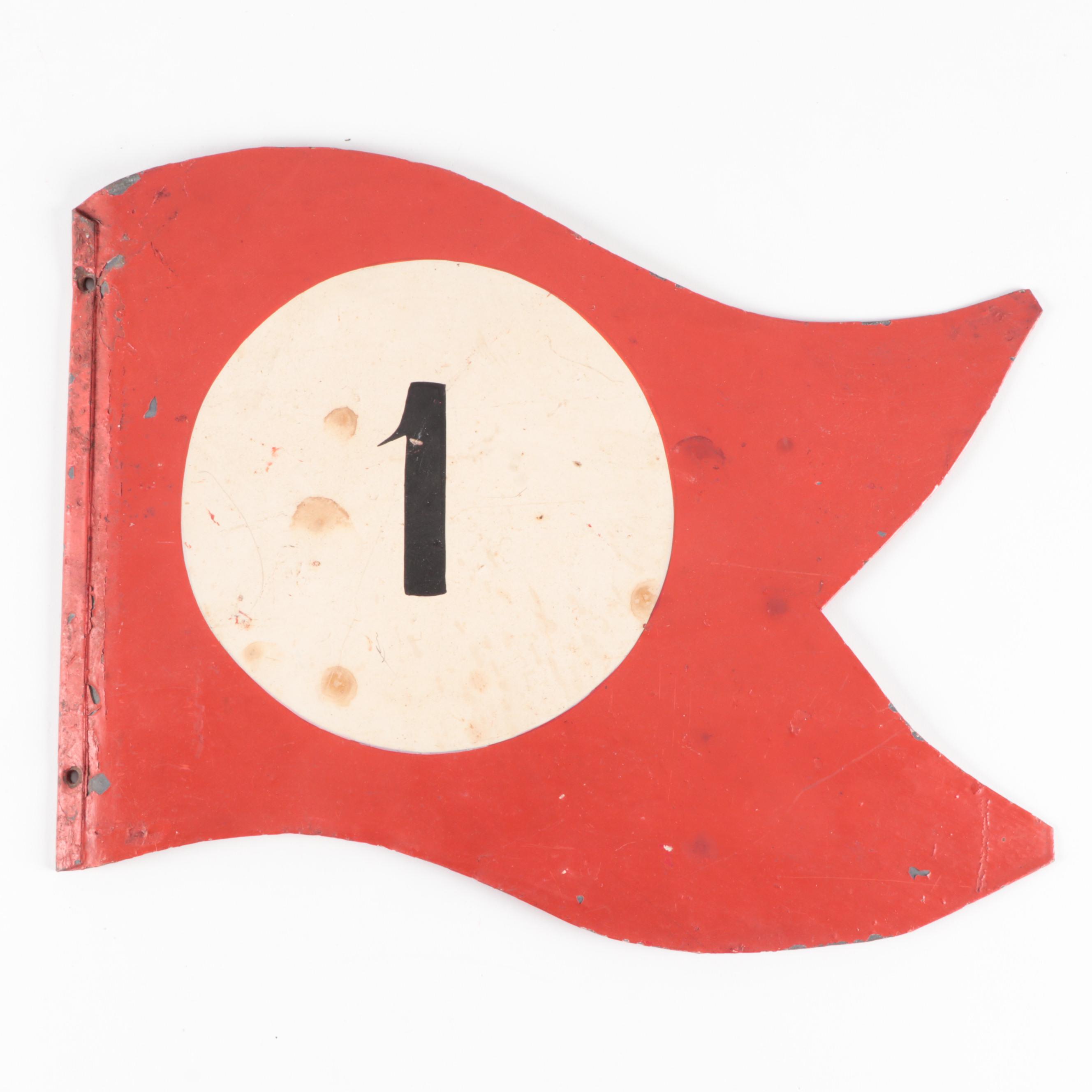 Everglades Golf and Country Club Offset Lithograph Wall Décor with Metal Flags