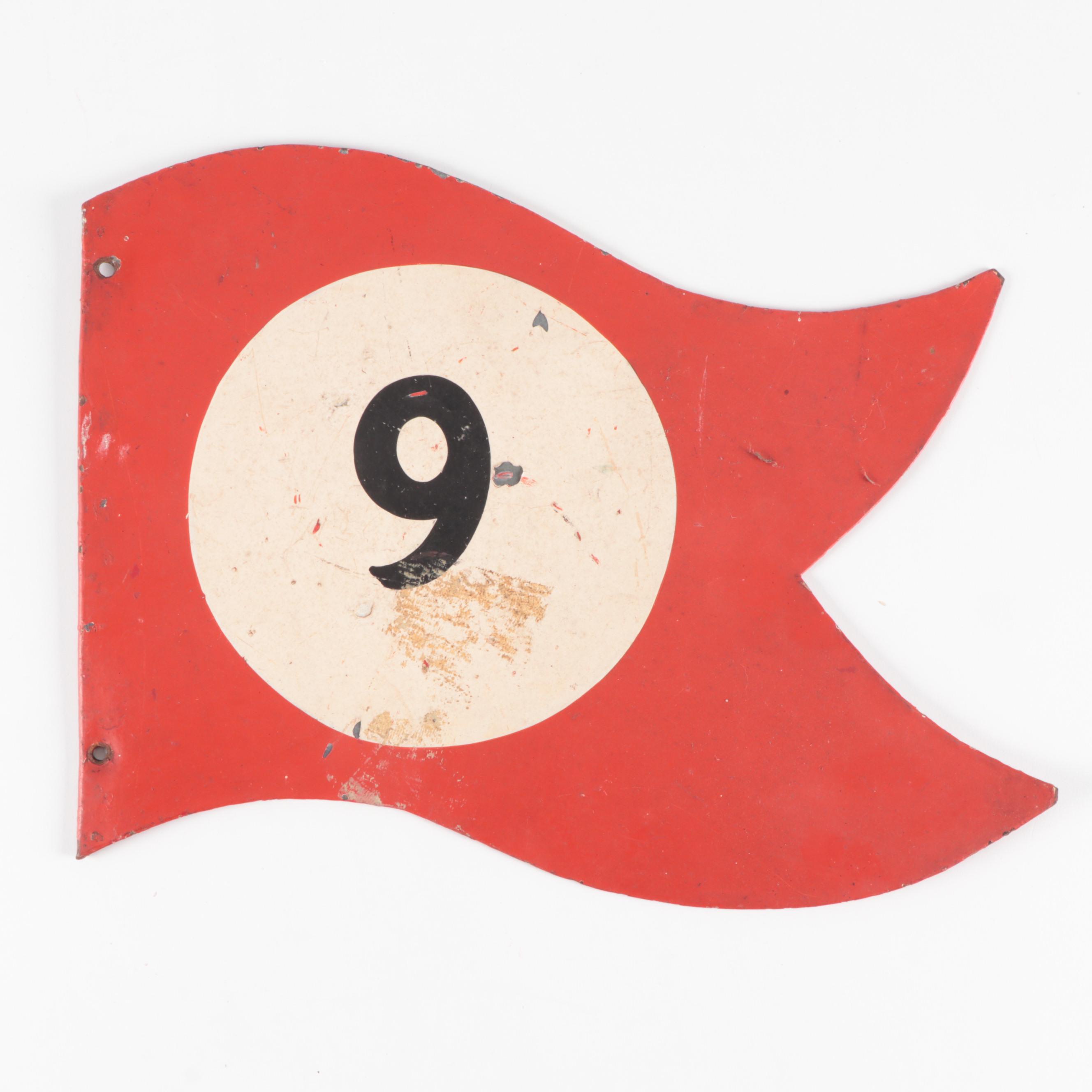 Everglades Golf and Country Club Offset Lithograph Wall Décor with Metal Flags