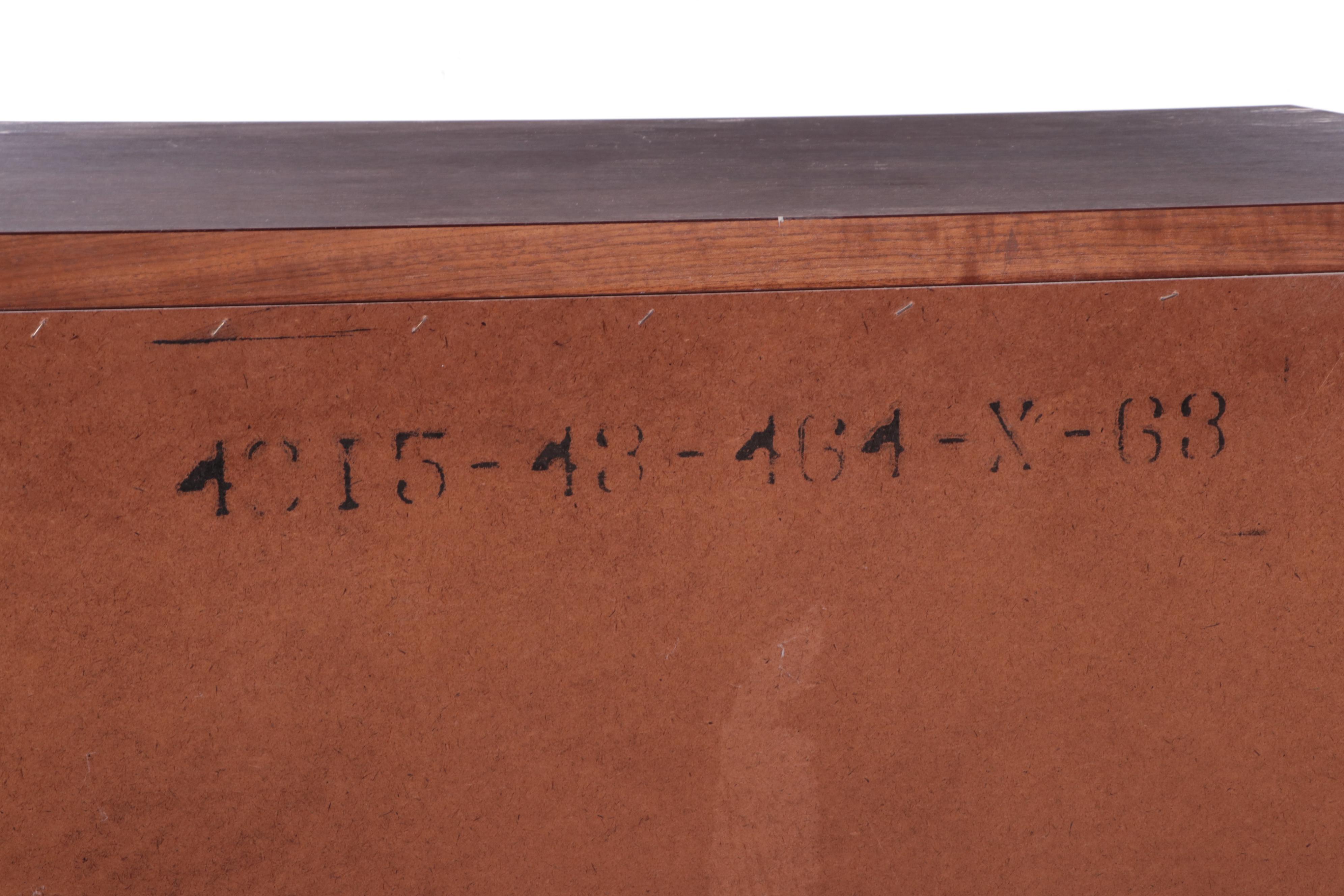 Mid Century Modern Walnut and Laminate Top Four-Drawer Chest