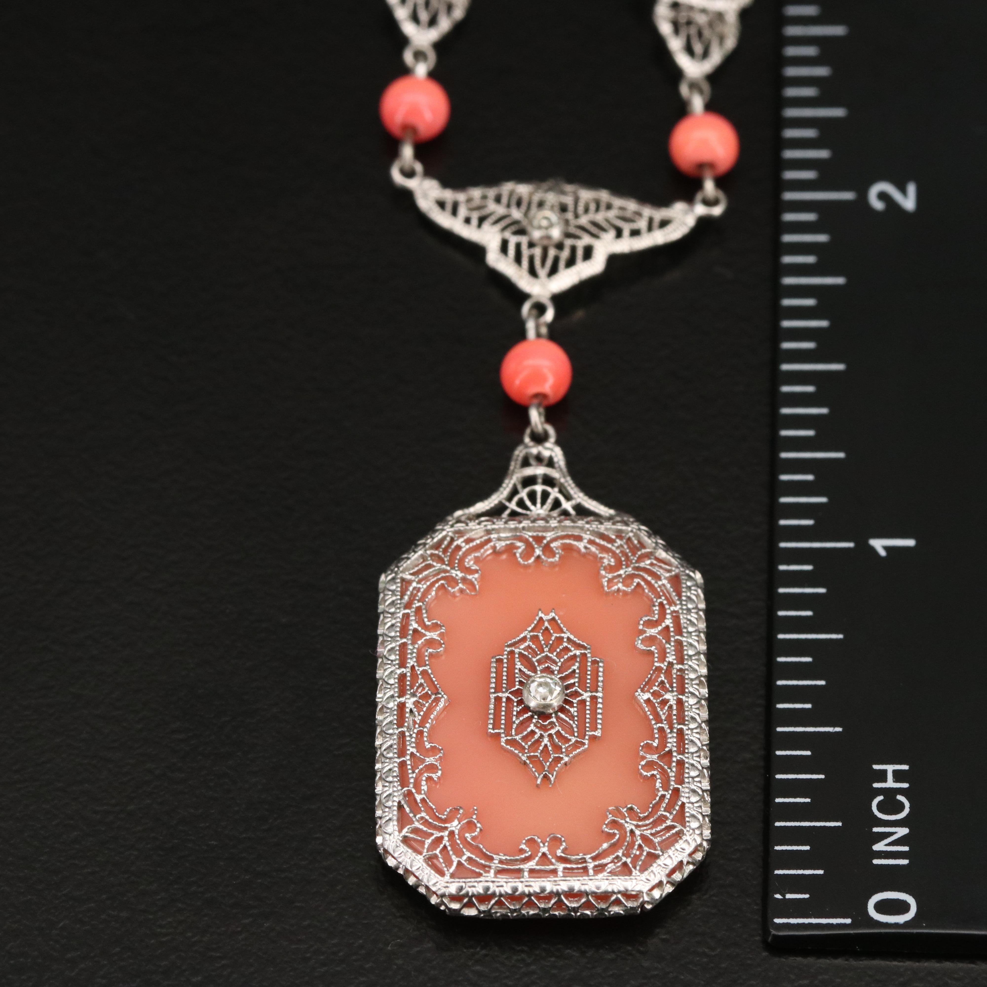 Art Deco Glass Necklace