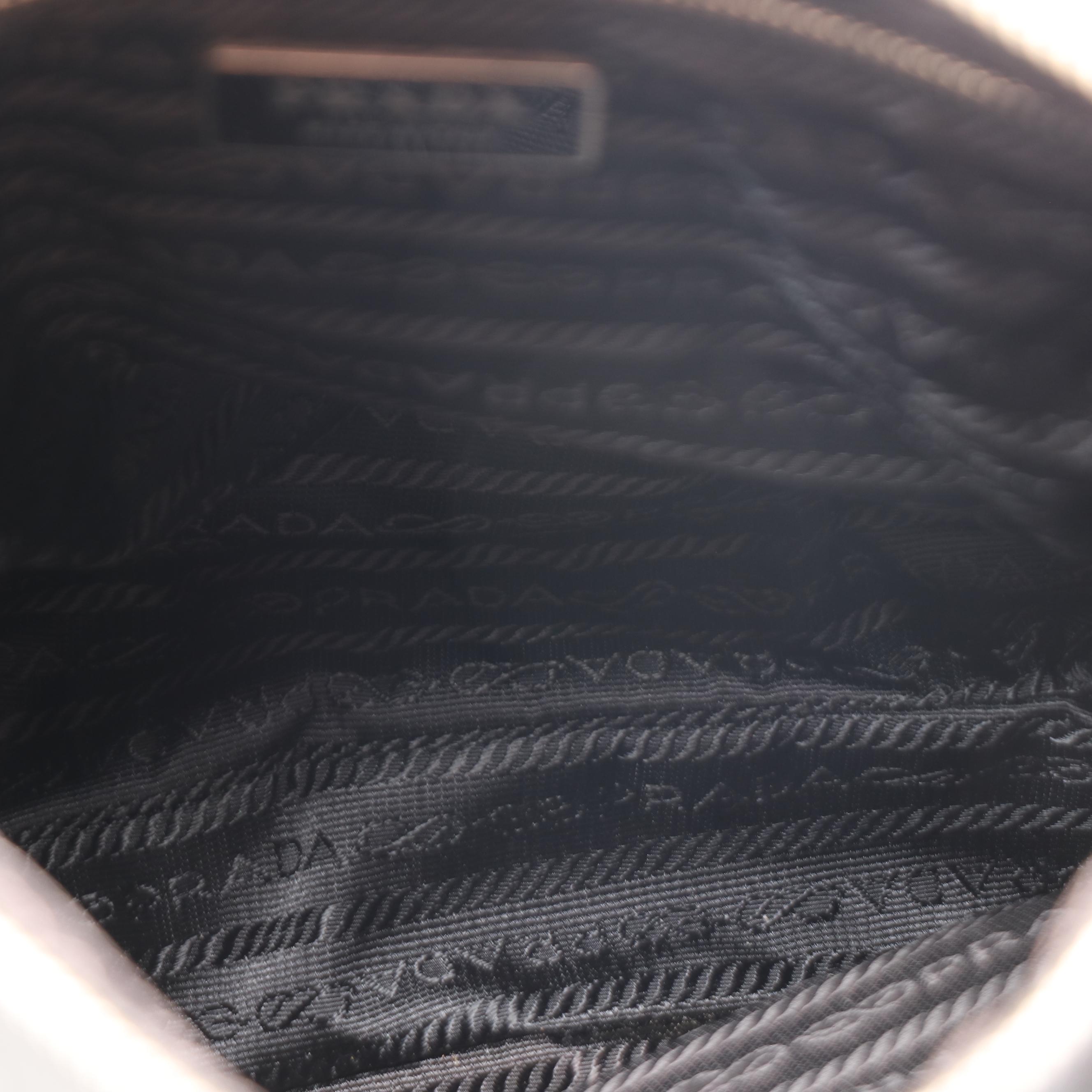 Prada Crossbody Bag in Black Nylon and Patent Leather Trim