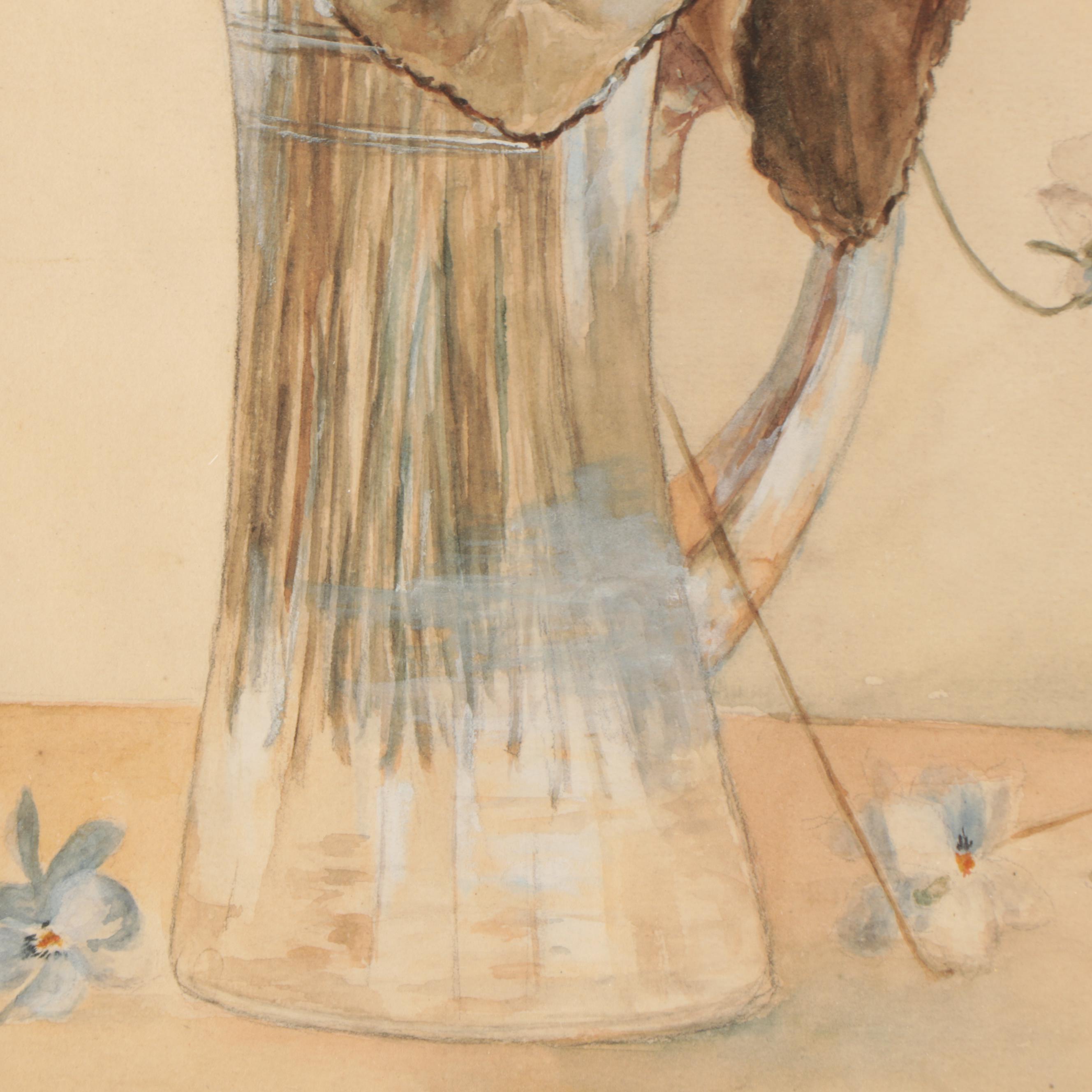 Sara Carlisle Still Life Watercolor Painting, 1906