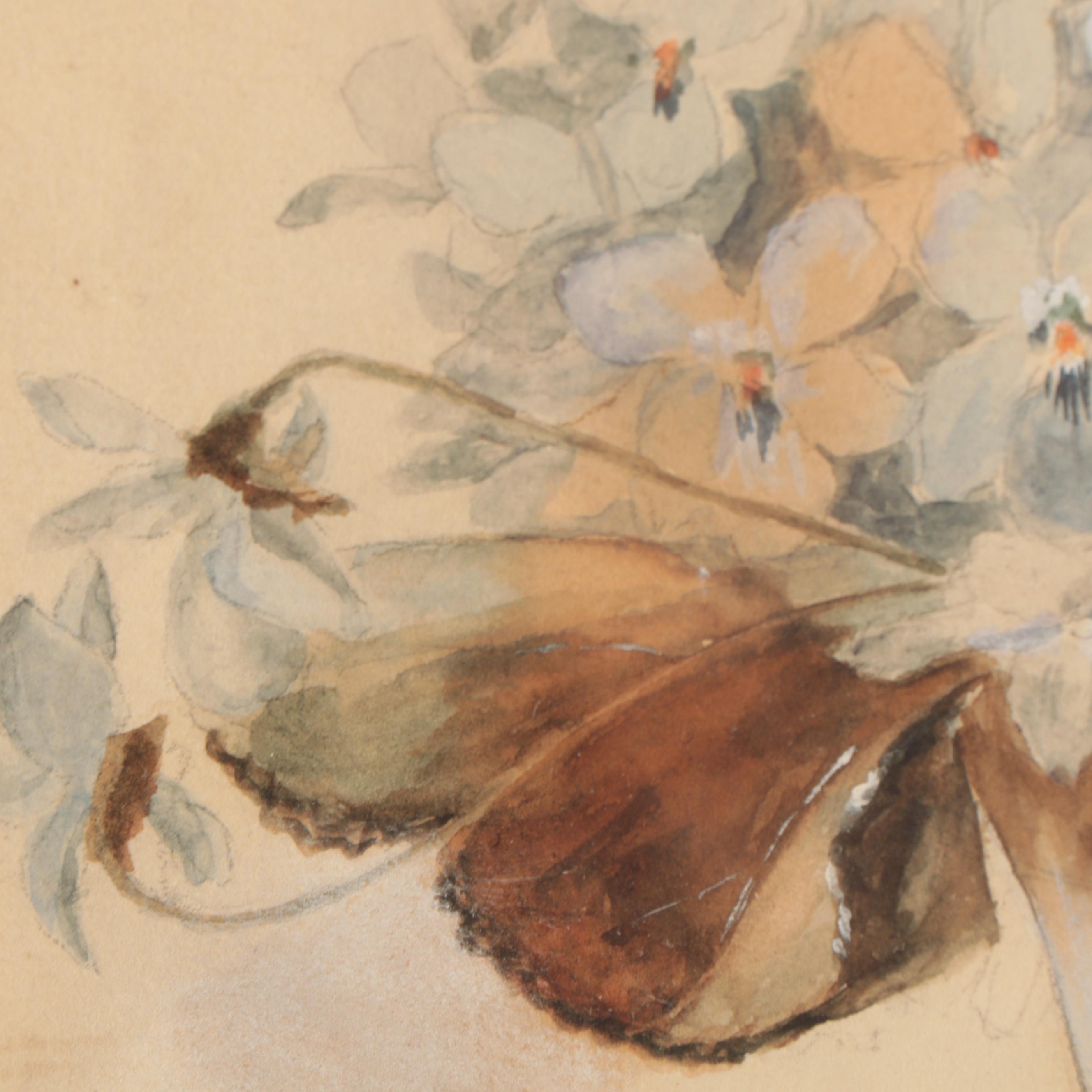 Sara Carlisle Still Life Watercolor Painting, 1906