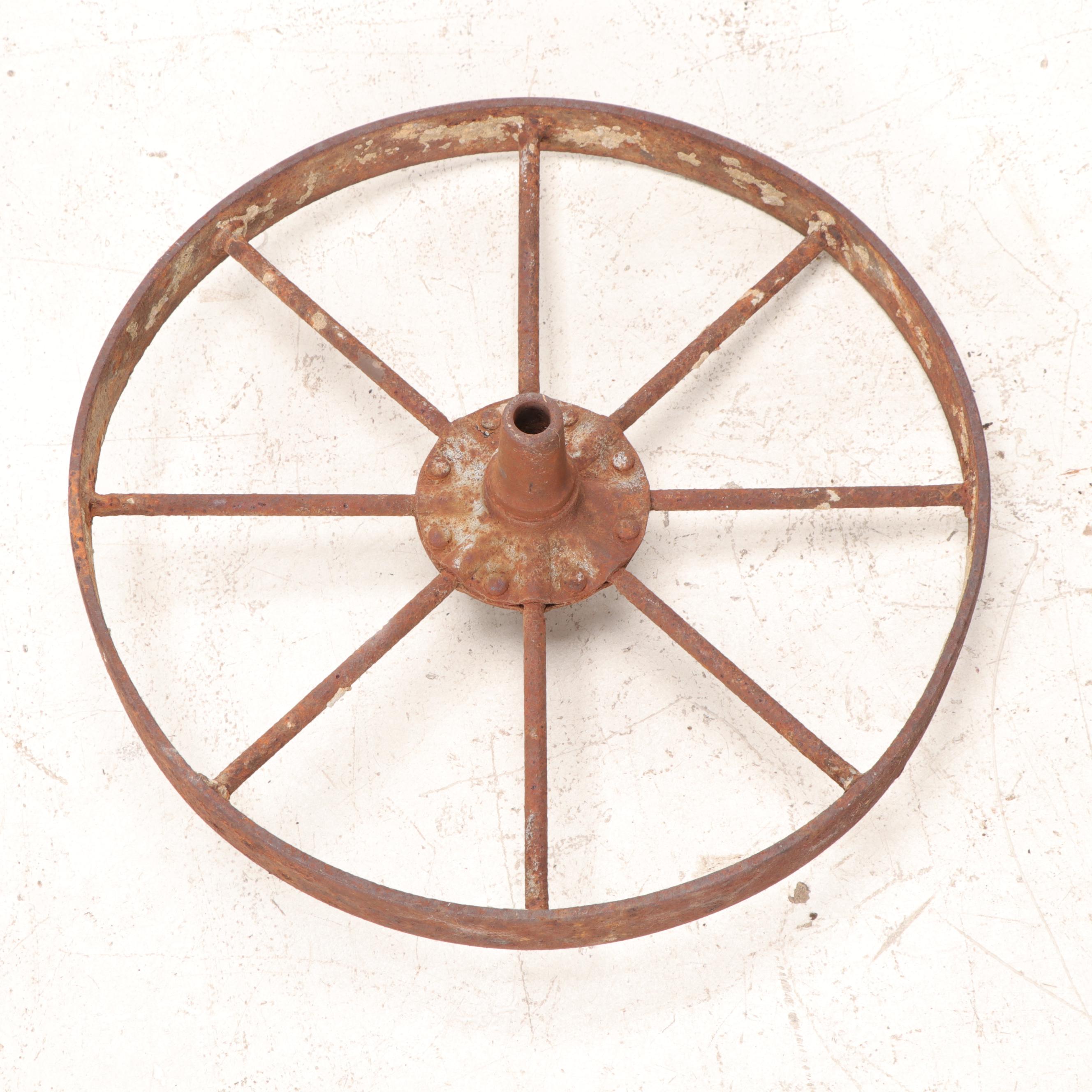 Cast Iron Wagon Wheel Rims, 19th Century
