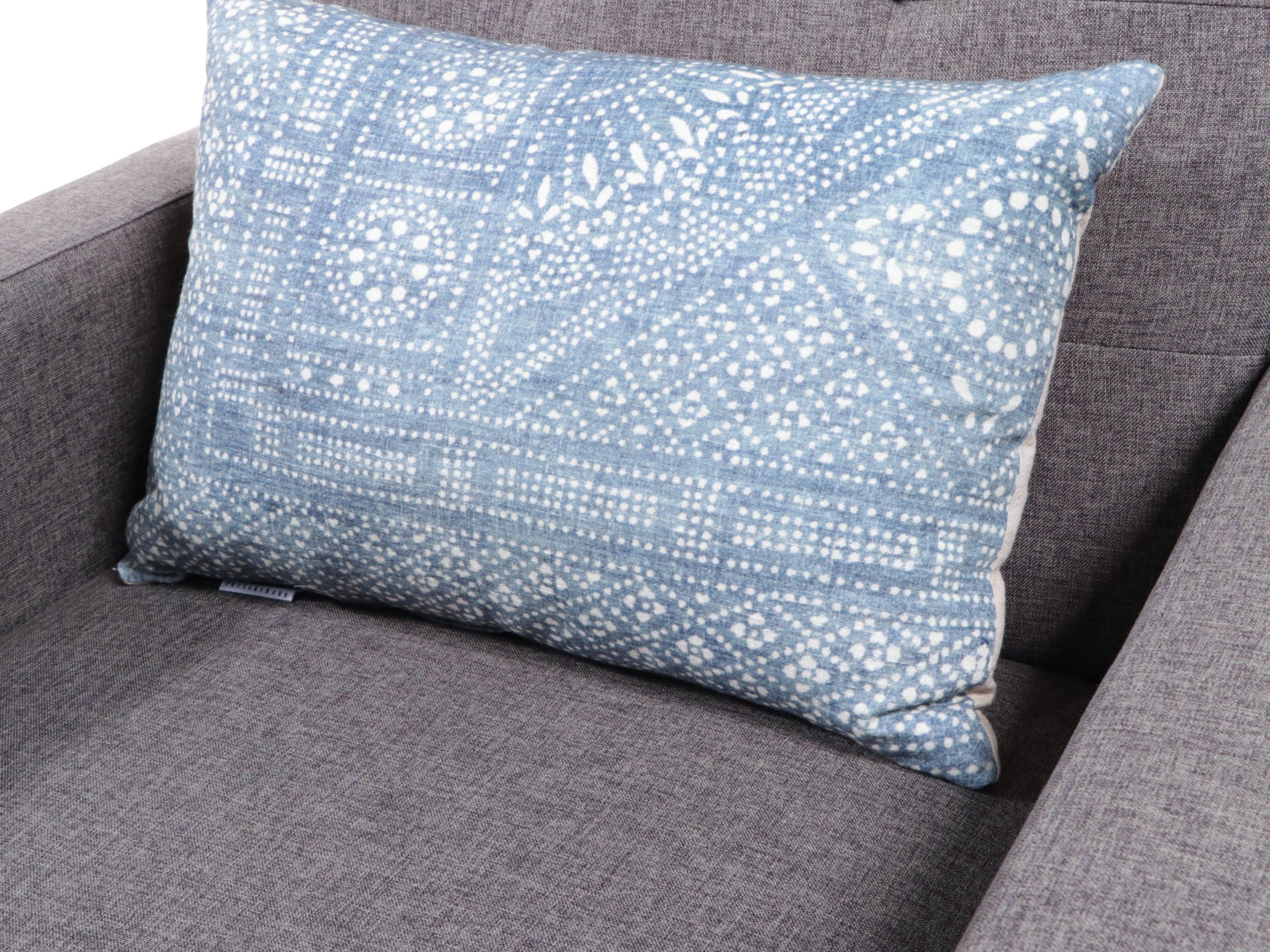 Pair of Dorel Home Furnishings Modernist Style Upholstered Club Chairs