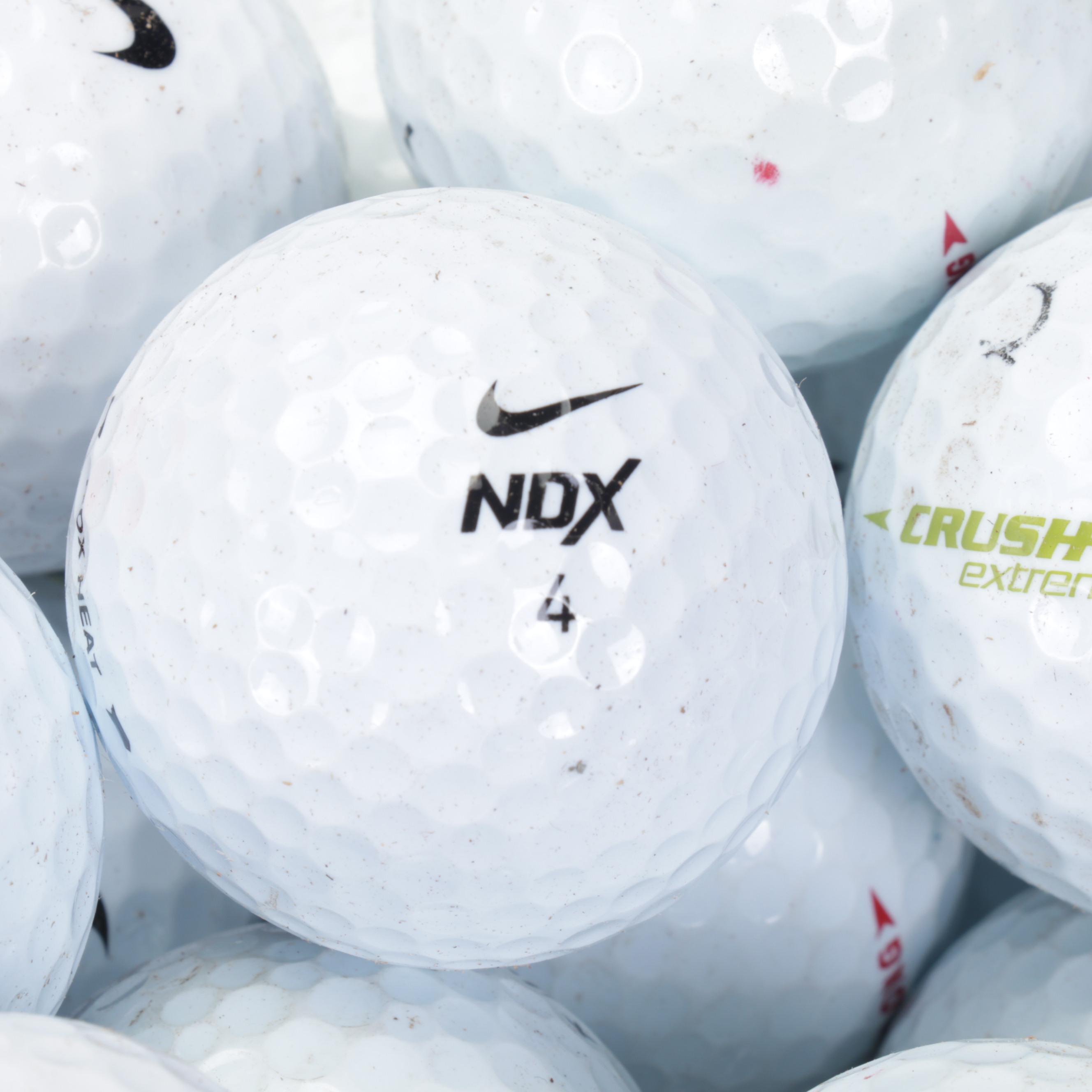 One Hundred Golf Balls Including Nike and More