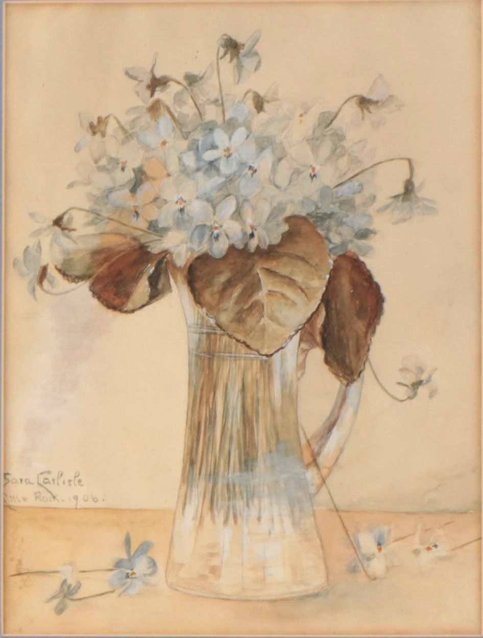 Sara Carlisle Still Life Watercolor Painting, 1906