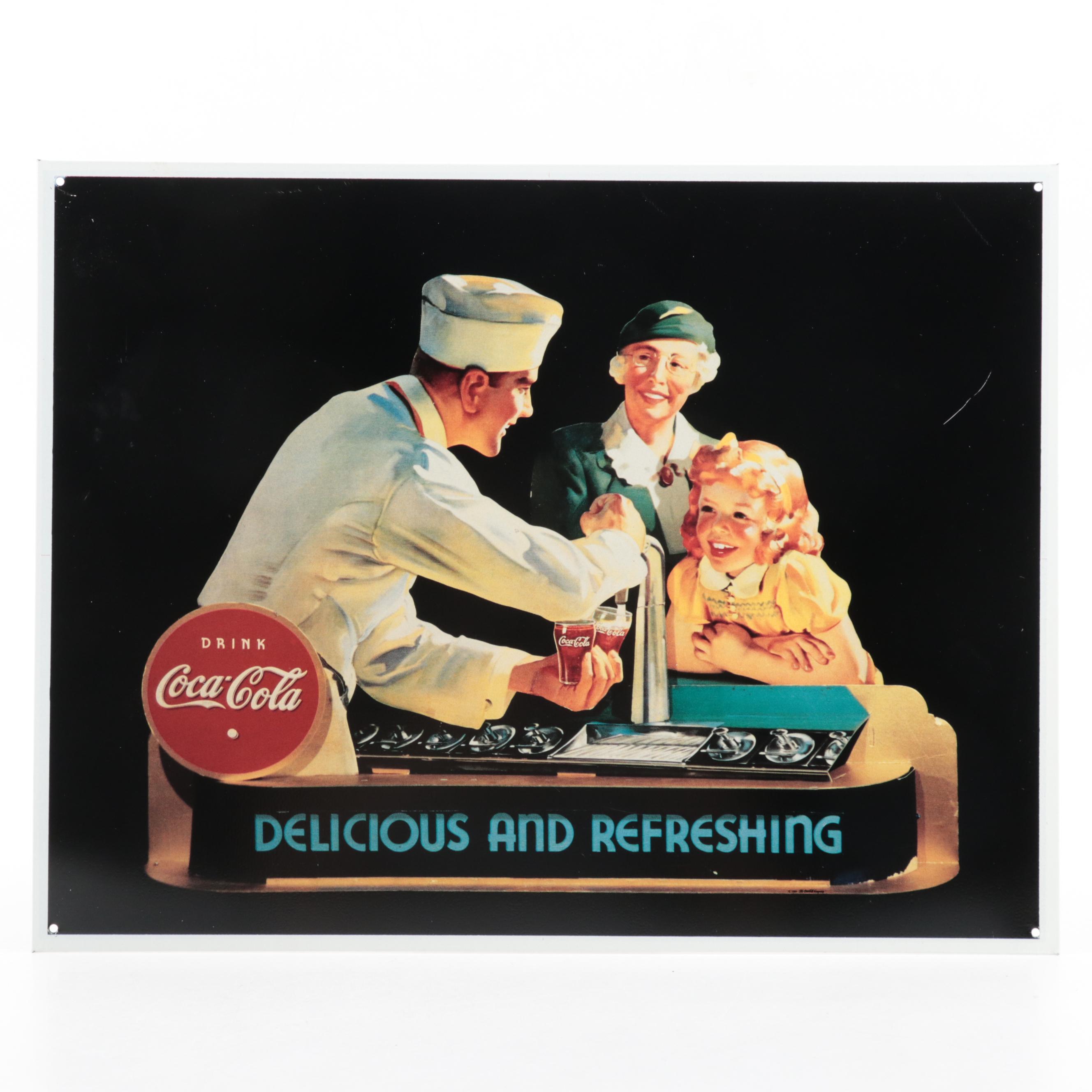 Railway Express Agency, Coca-Cola and Brown Derby Metal Reproduction Signs