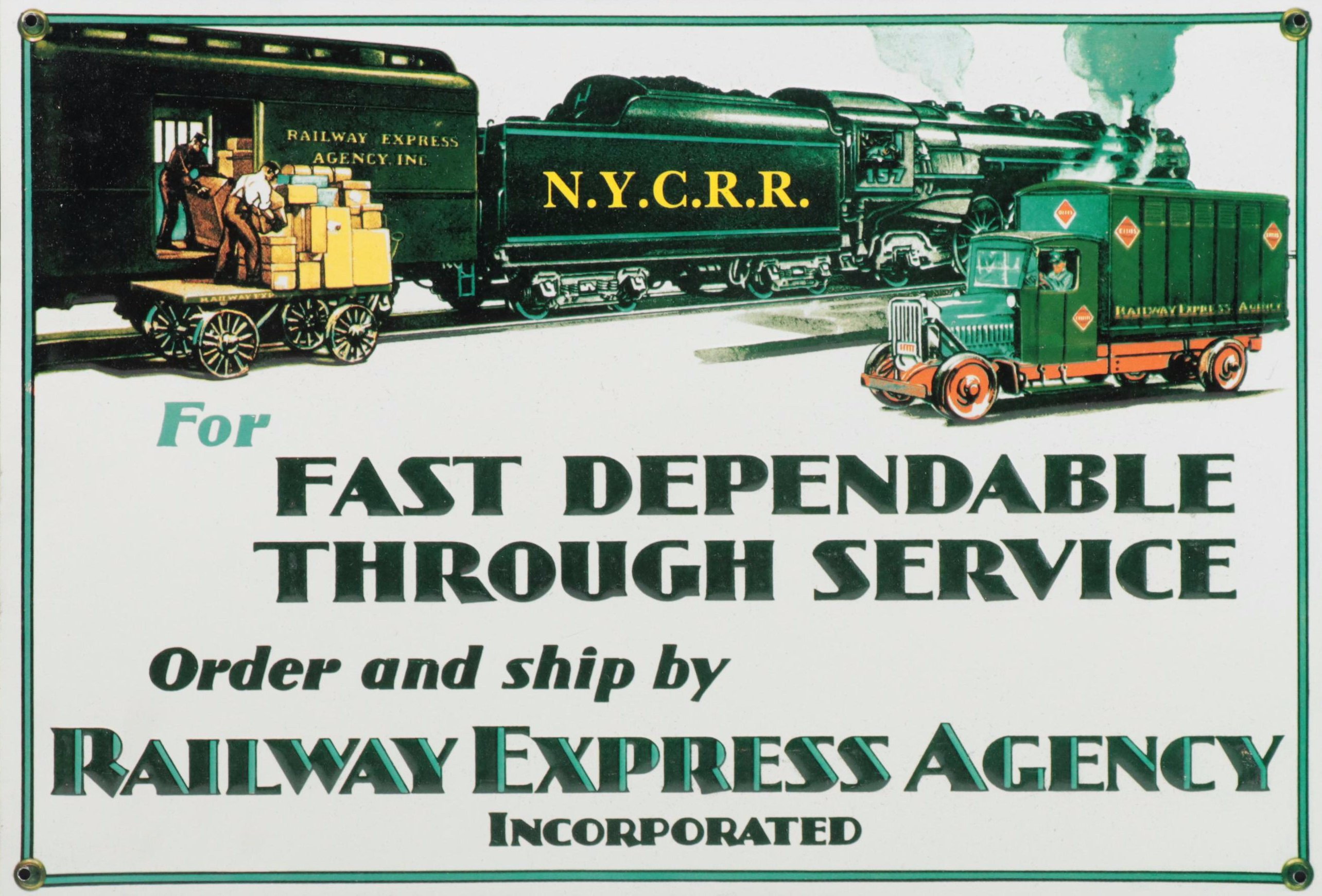 Railway Express Agency, Coca-Cola and Brown Derby Metal Reproduction Signs