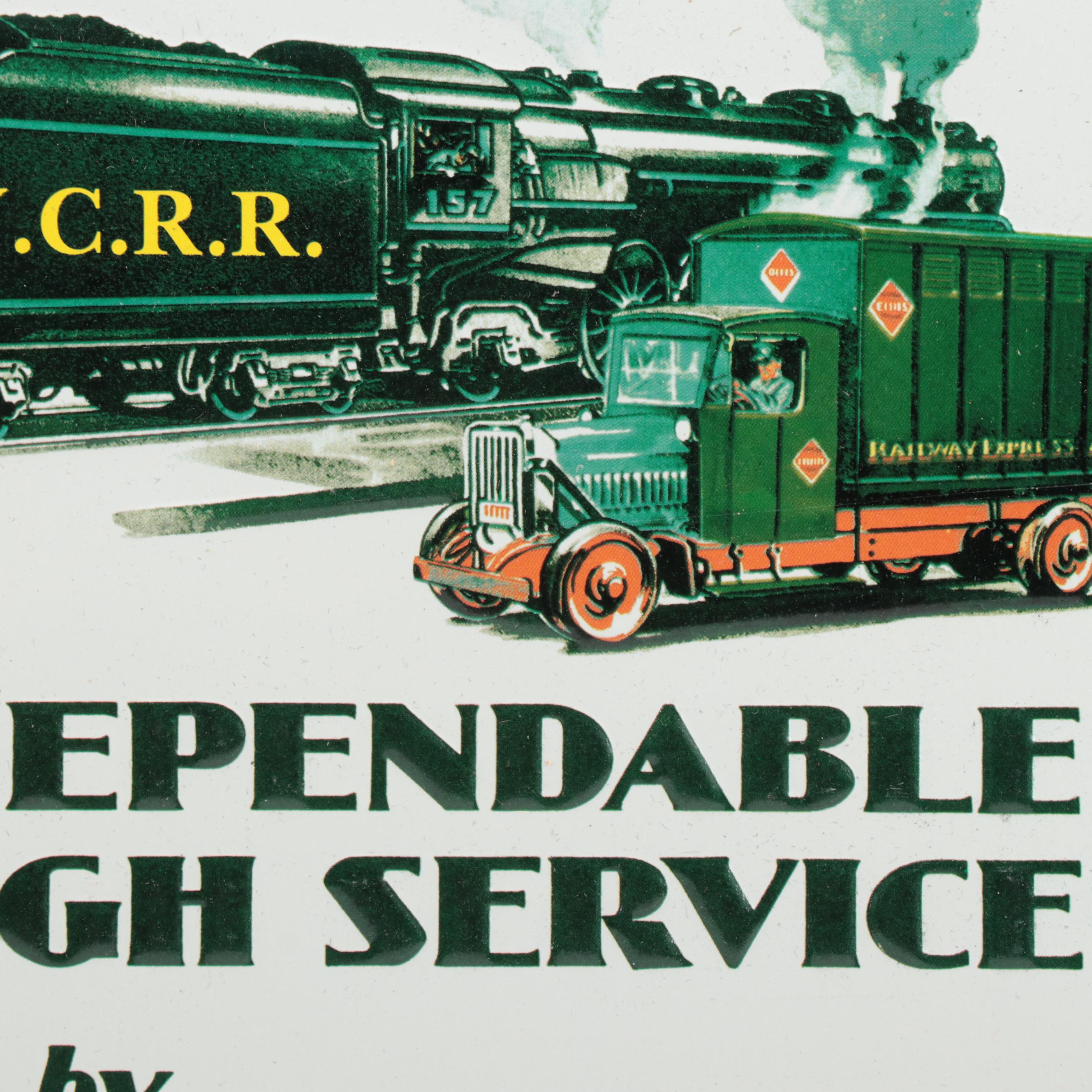 Railway Express Agency, Coca-Cola and Brown Derby Metal Reproduction Signs