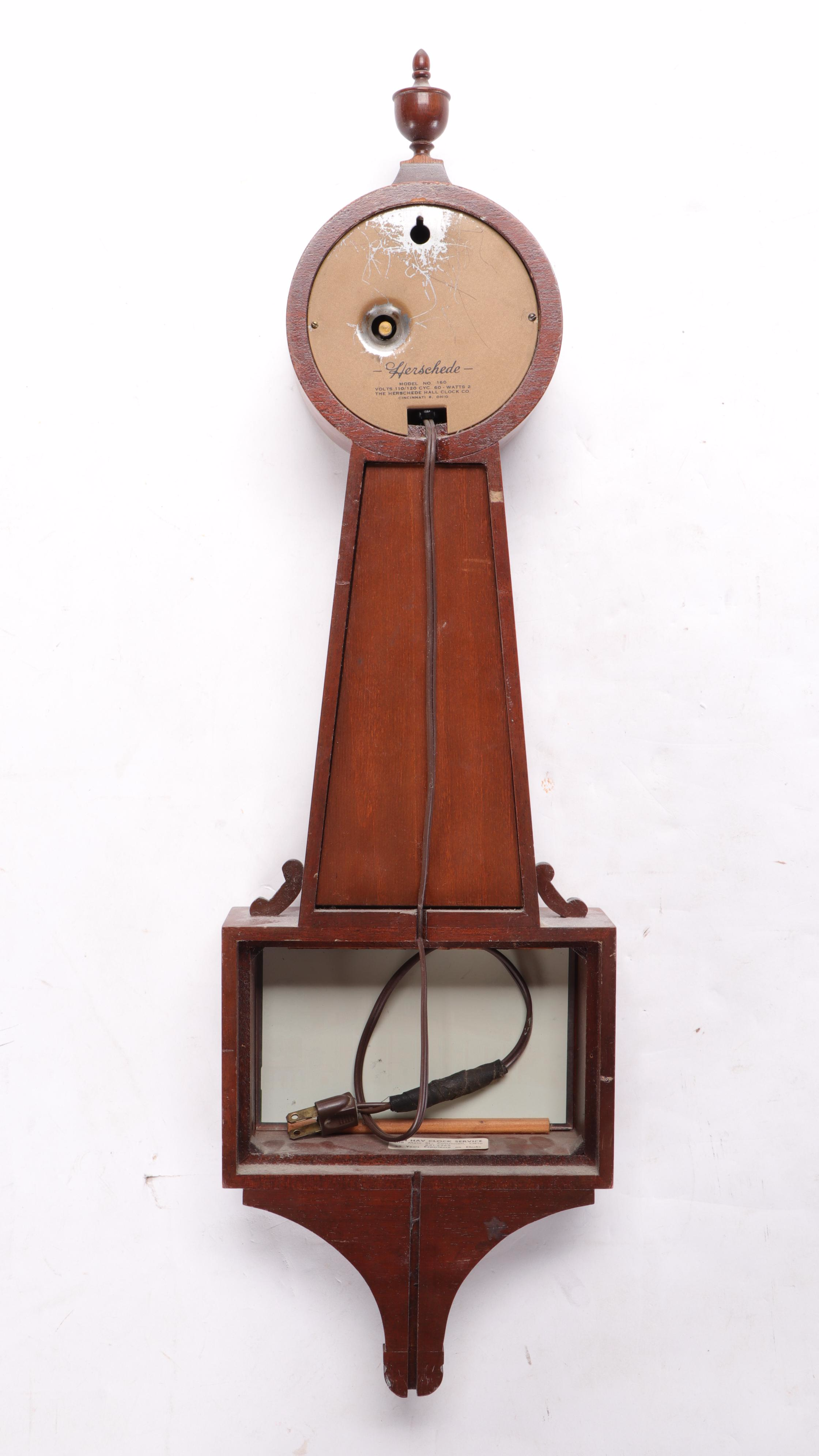 Herschede "Webster Model 160" Banjo Clock, Mid-20th Century