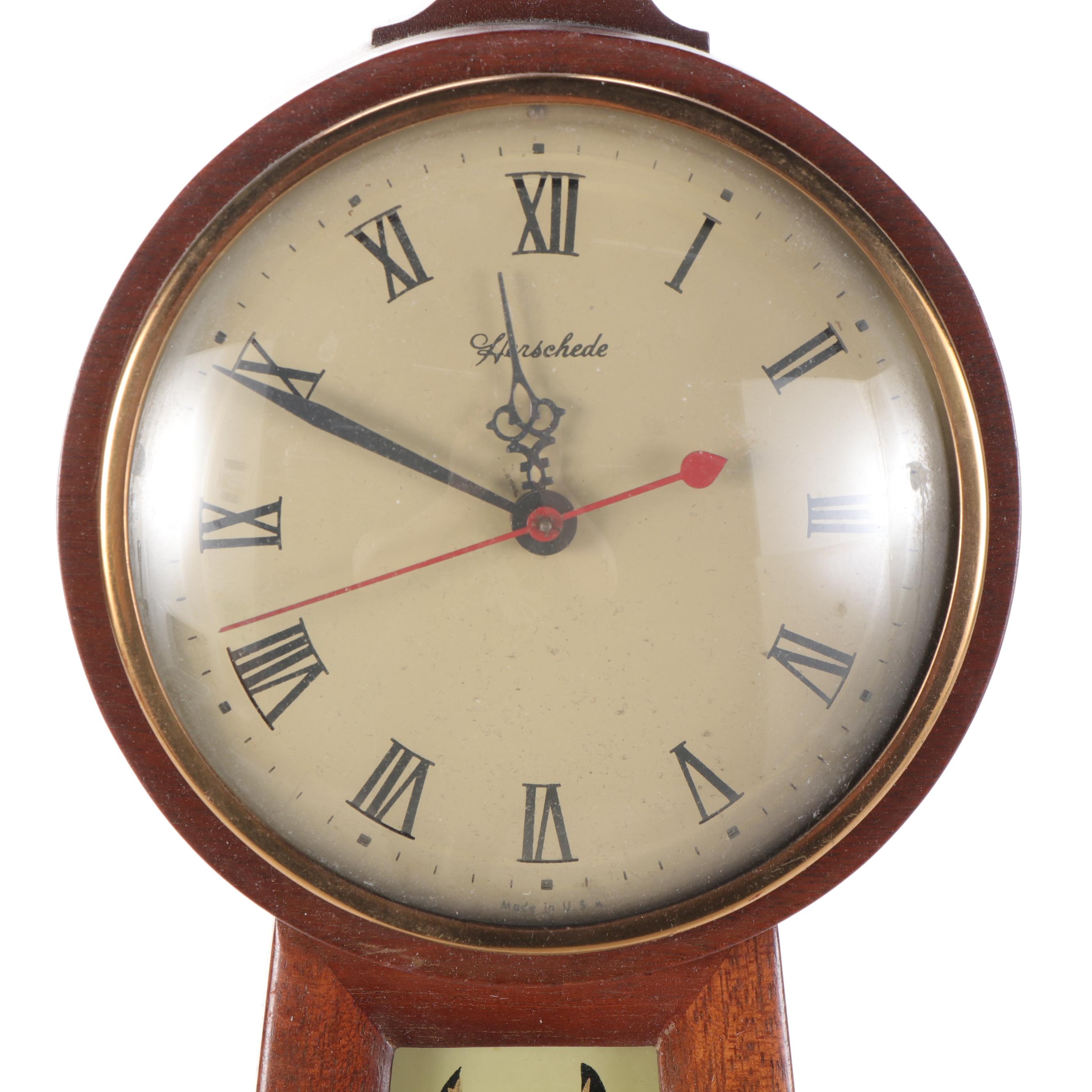 Herschede "Webster Model 160" Banjo Clock, Mid-20th Century