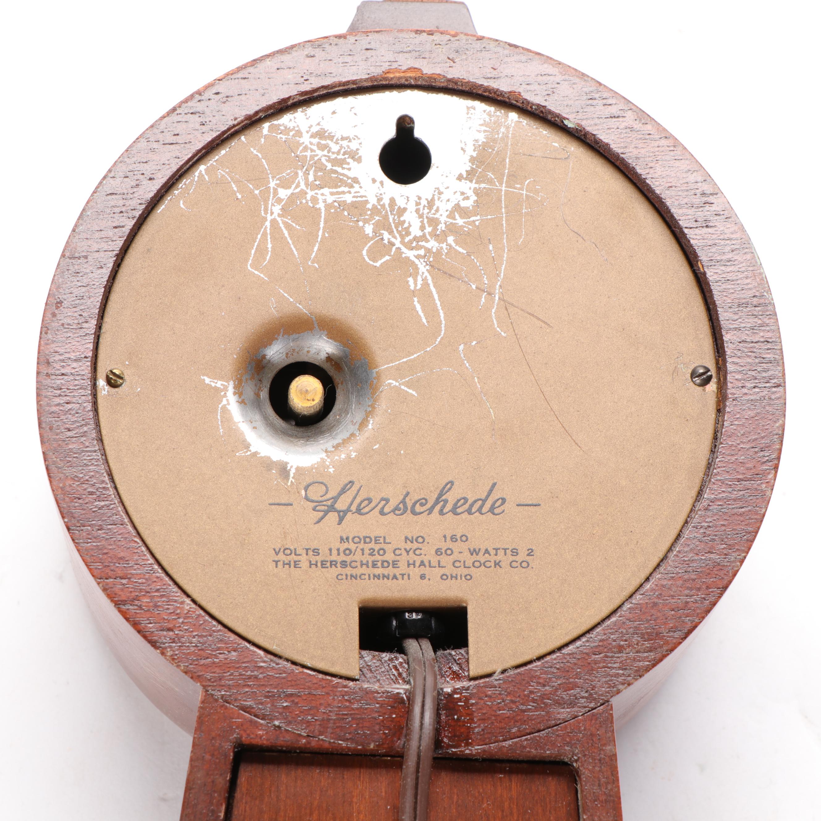 Herschede "Webster Model 160" Banjo Clock, Mid-20th Century