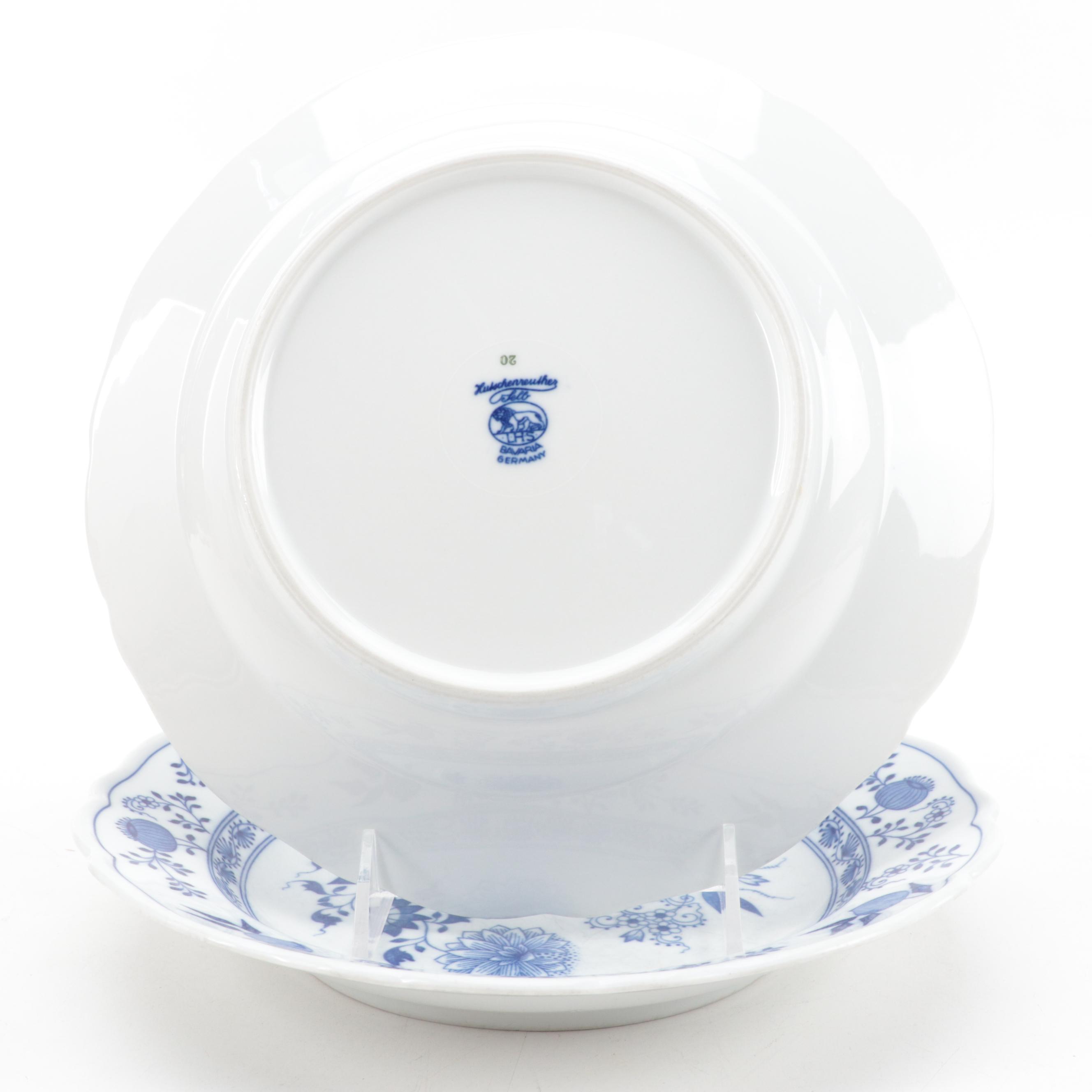Hutschenreuther Selb "Blue Onion" Porcelain Dinnerware and Serveware