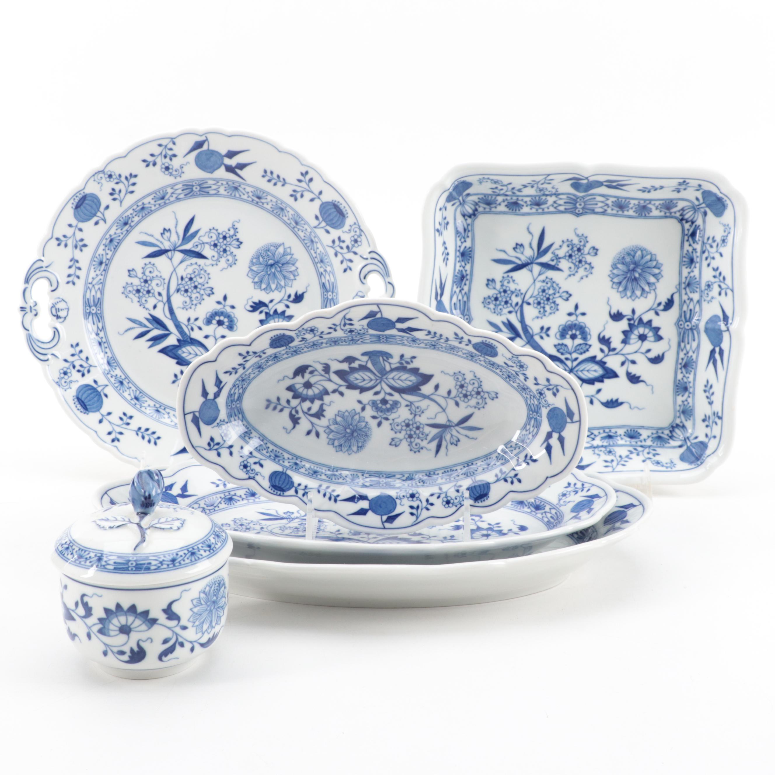 Hutschenreuther Selb "Blue Onion" Porcelain Dinnerware and Serveware