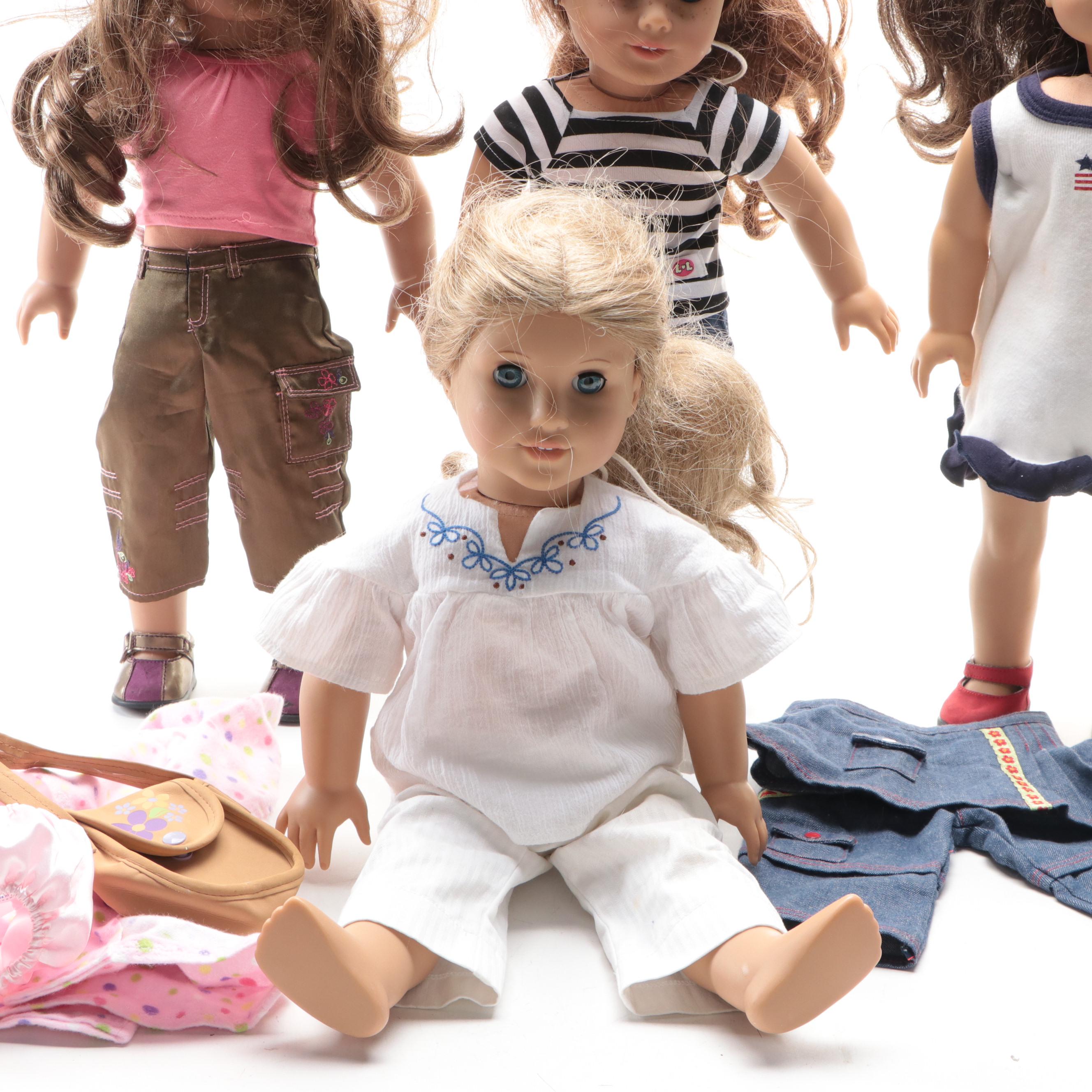 Mattel "Julie" and Other American Girl Dolls with Clothing and Accessories