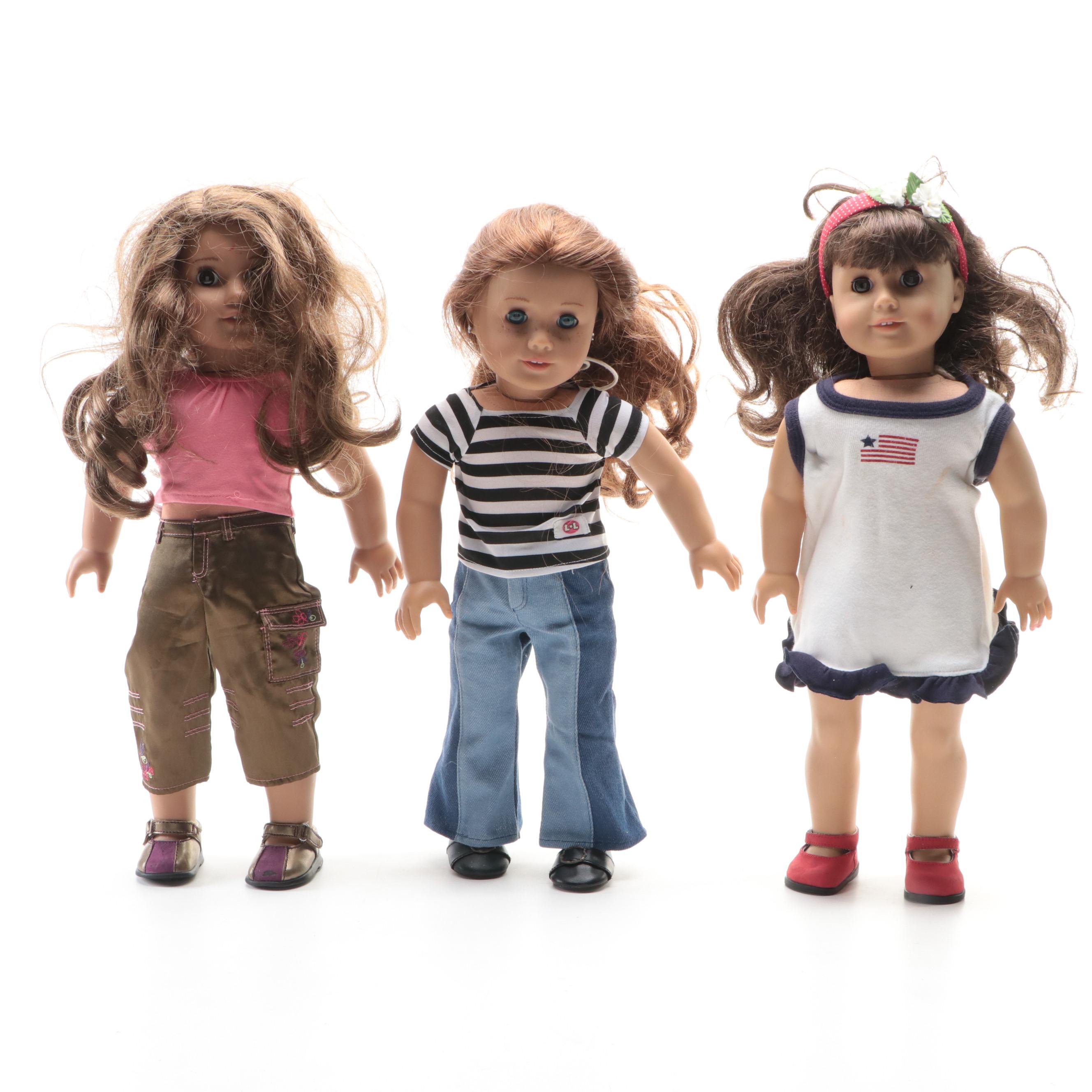 Mattel "Julie" and Other American Girl Dolls with Clothing and Accessories