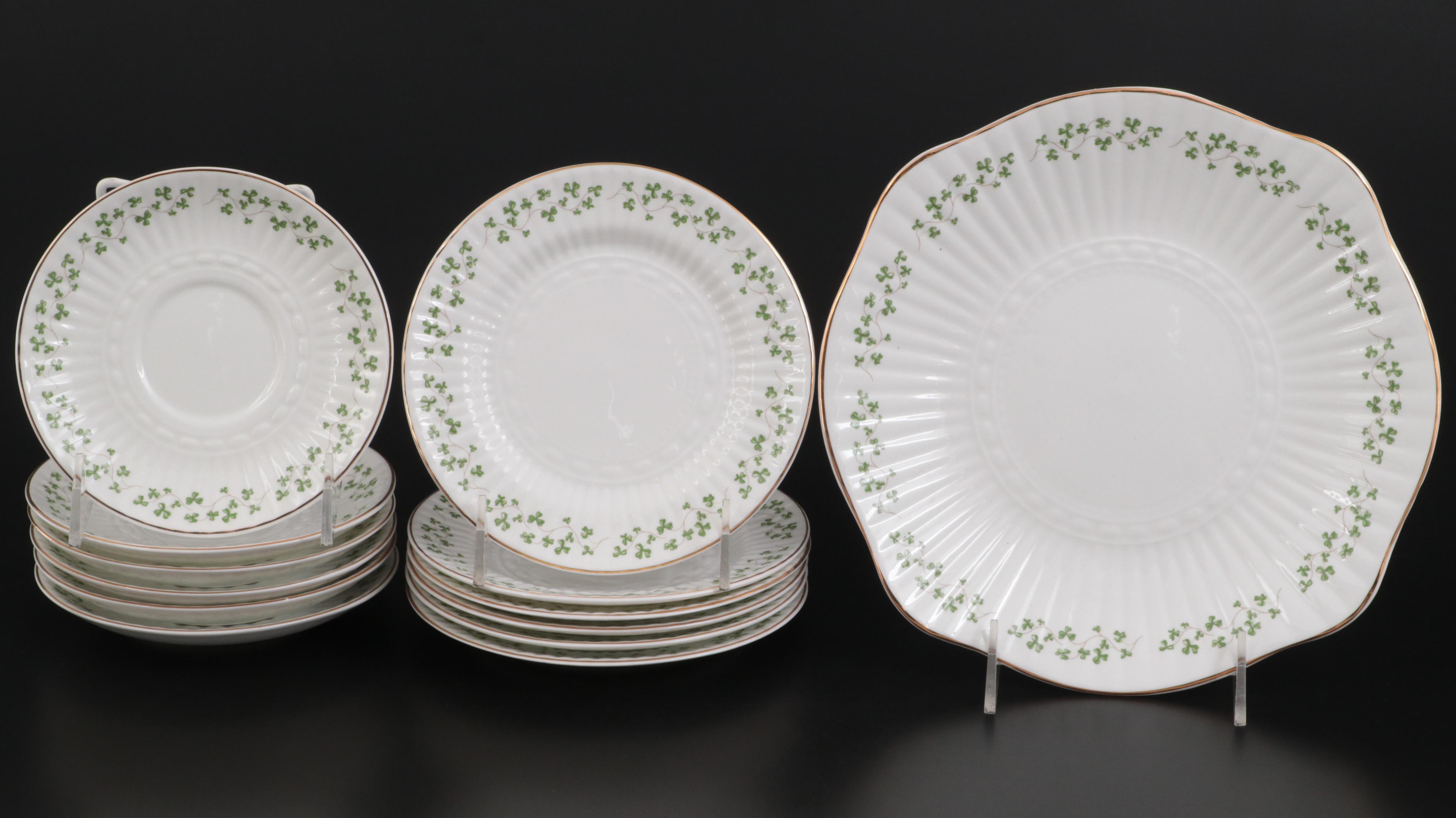 Royal Tara "Trellis Shamrock" Bone China Tea Set and Dinnerware