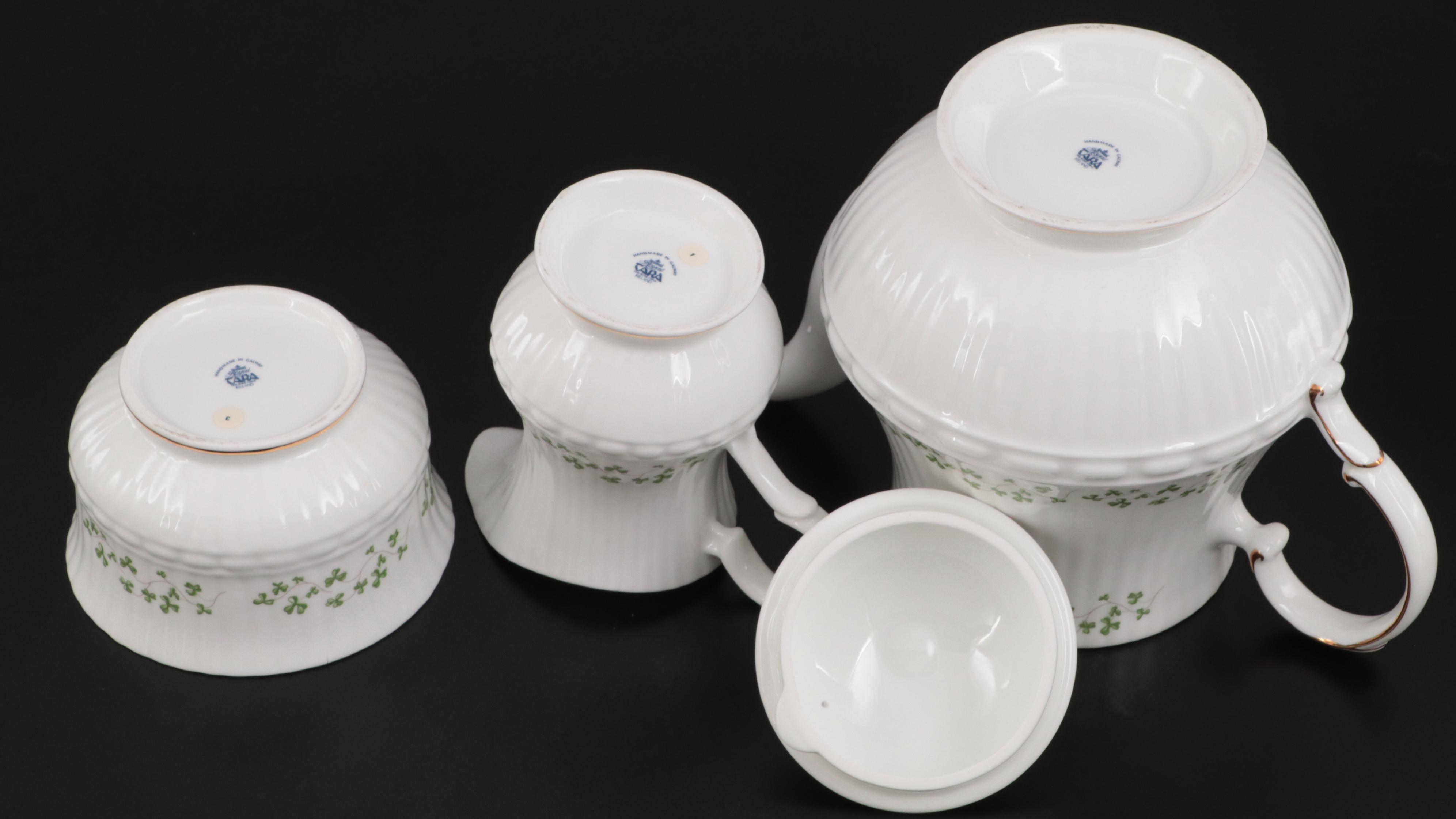 Royal Tara "Trellis Shamrock" Bone China Tea Set and Dinnerware