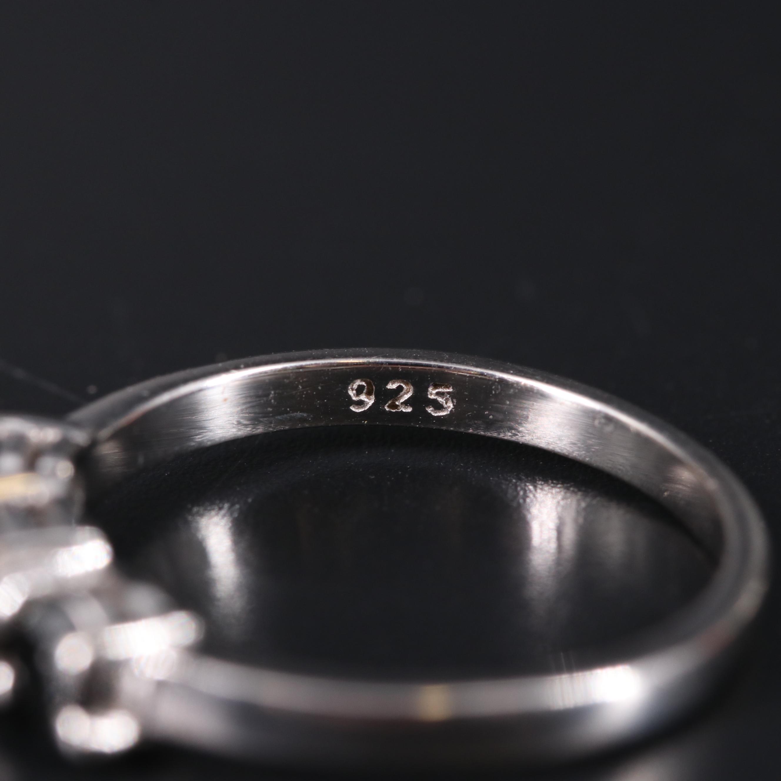 Sterling Silver Ring Duo Including Gemstones