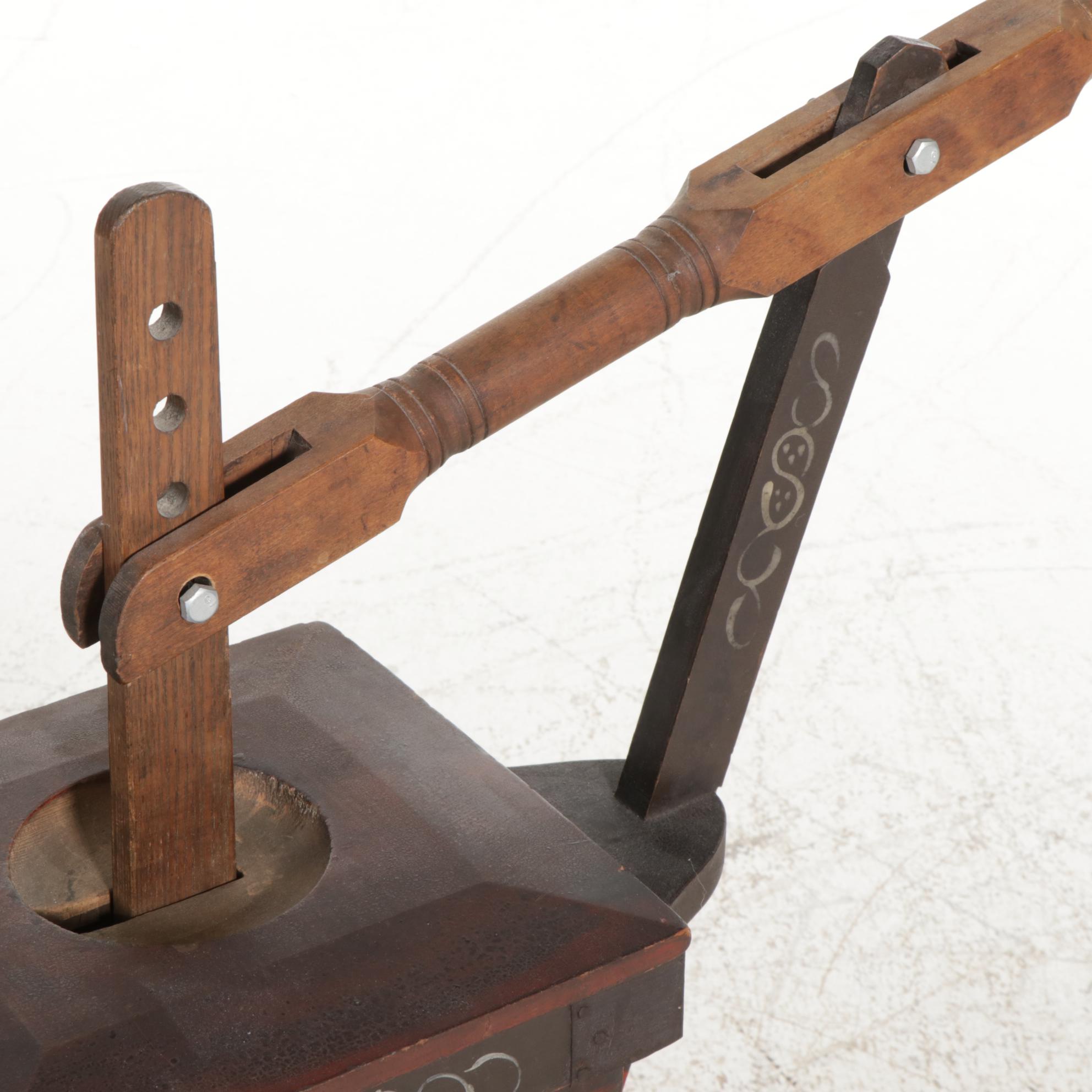 Champion E.H. Funk's Lever-Operated and Paint-Decorated Butter Churn, c. 1870