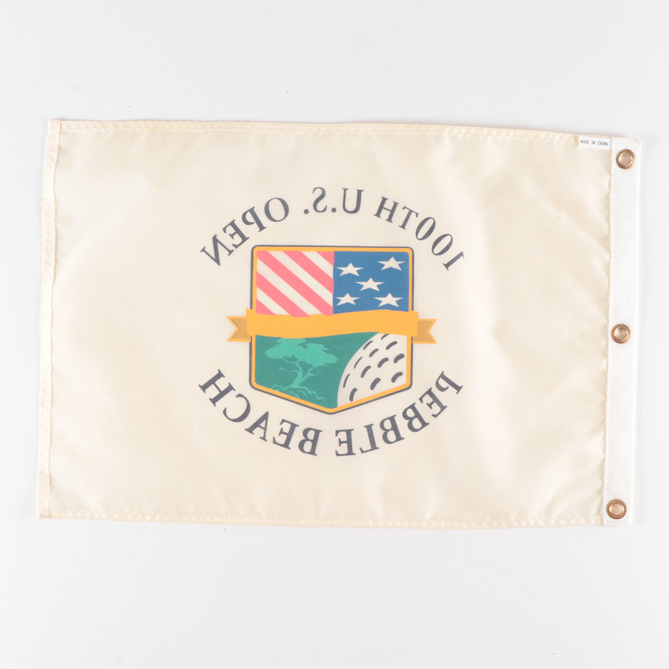 2000 100th U.S. Open Pebble Beach Golf Pin Flag