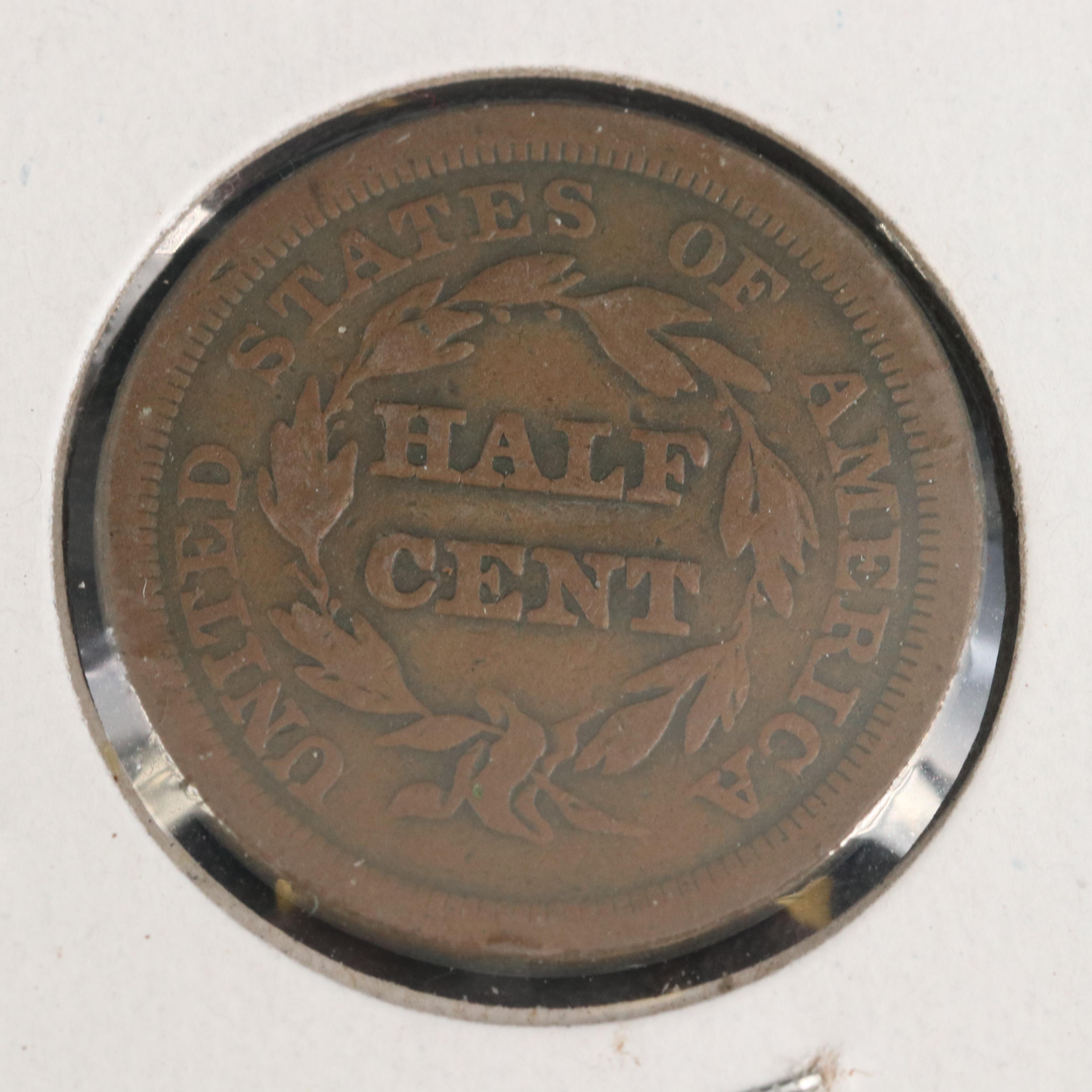 1807 and 1856  United States Half Cents