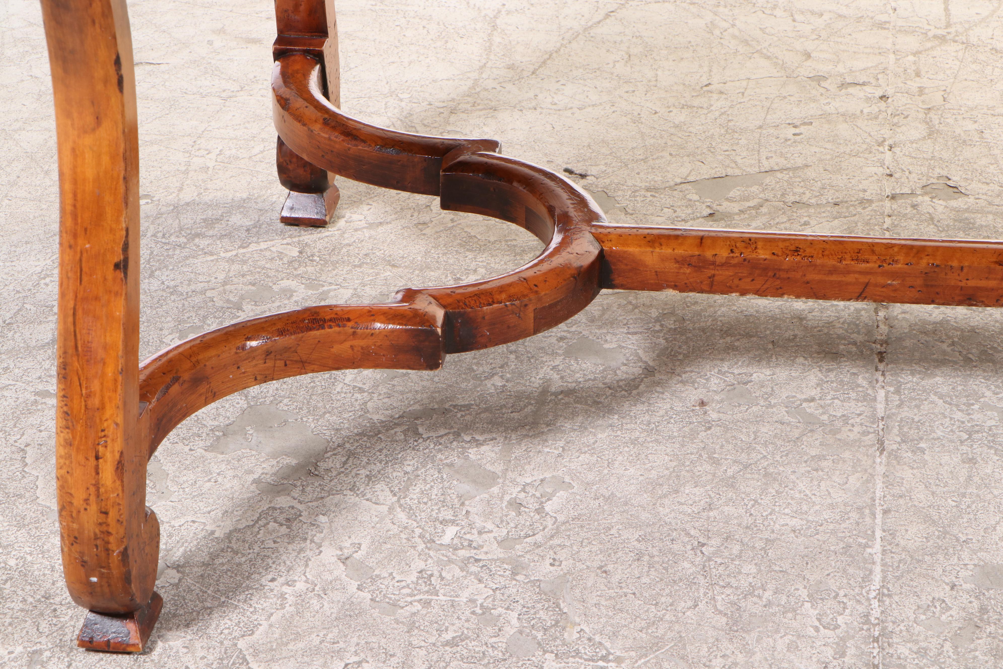 Henredon "Orleans" Draw-Leaf Dining Table in Distressed Finish