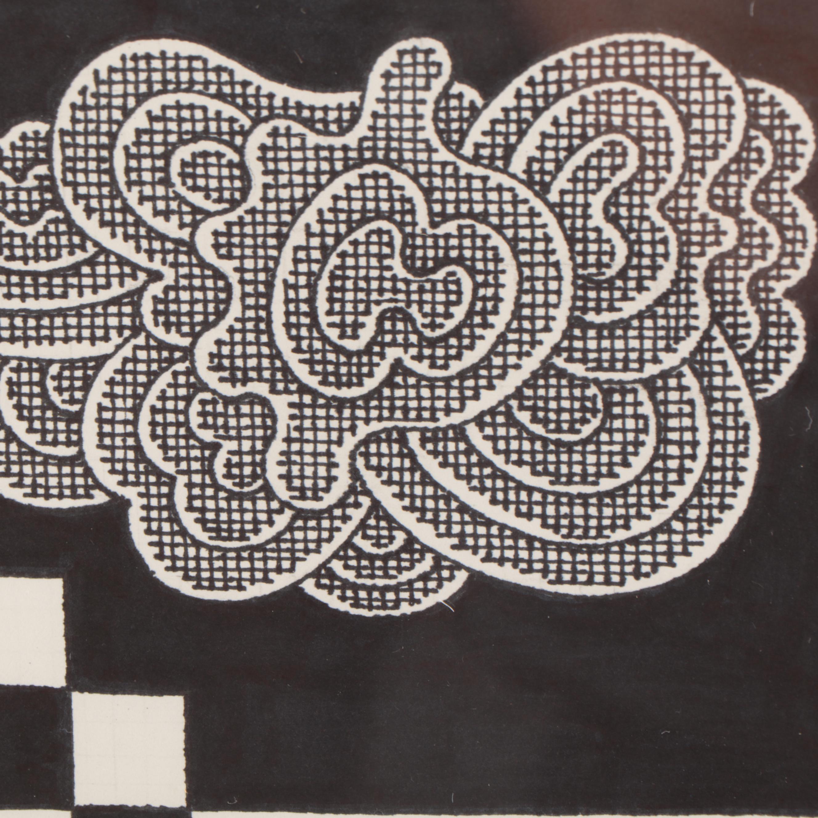 Jerry Kellems Abstract Pen and Ink Drawing, 2005