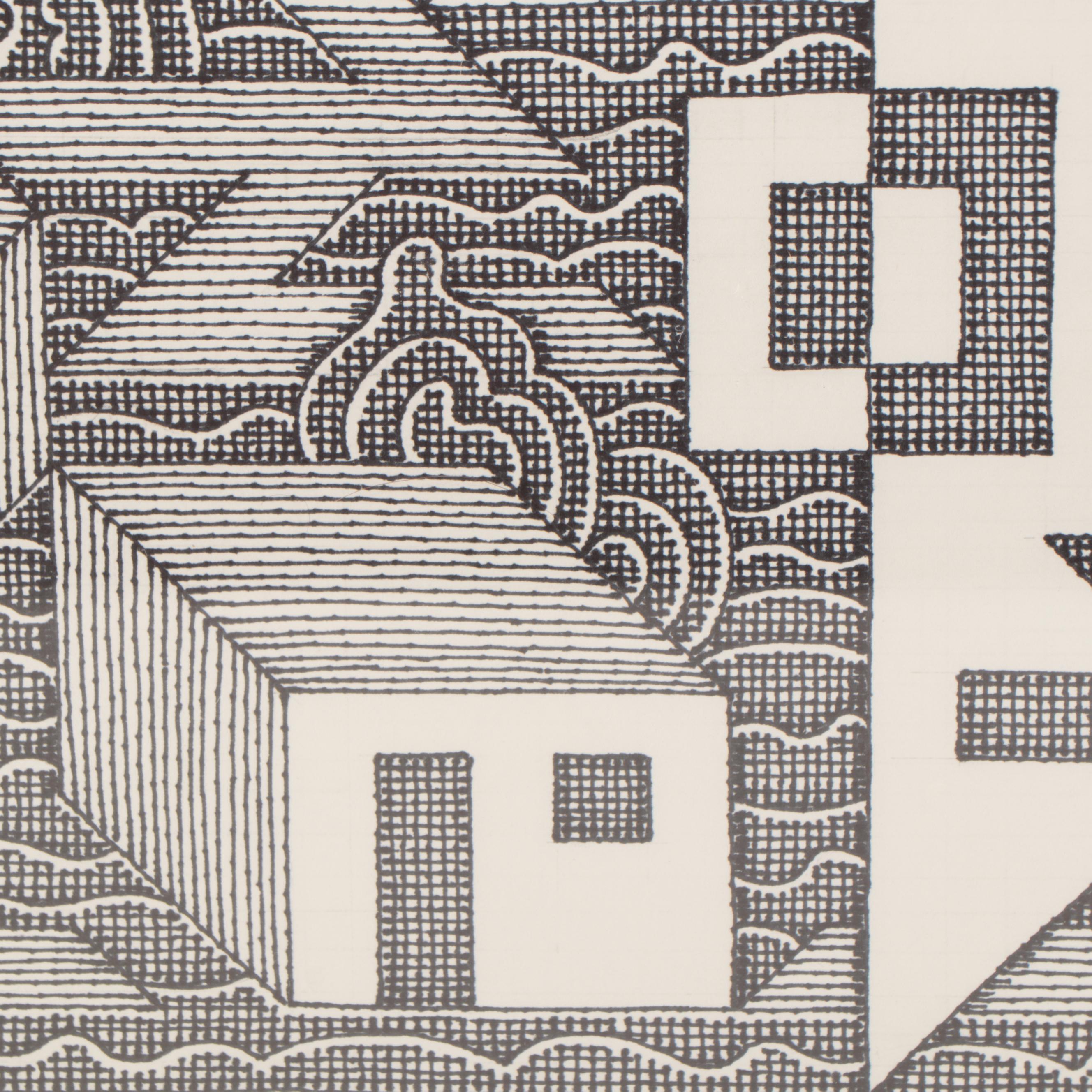 Jerry Kellems Abstract Pen and Ink Drawing, 2005