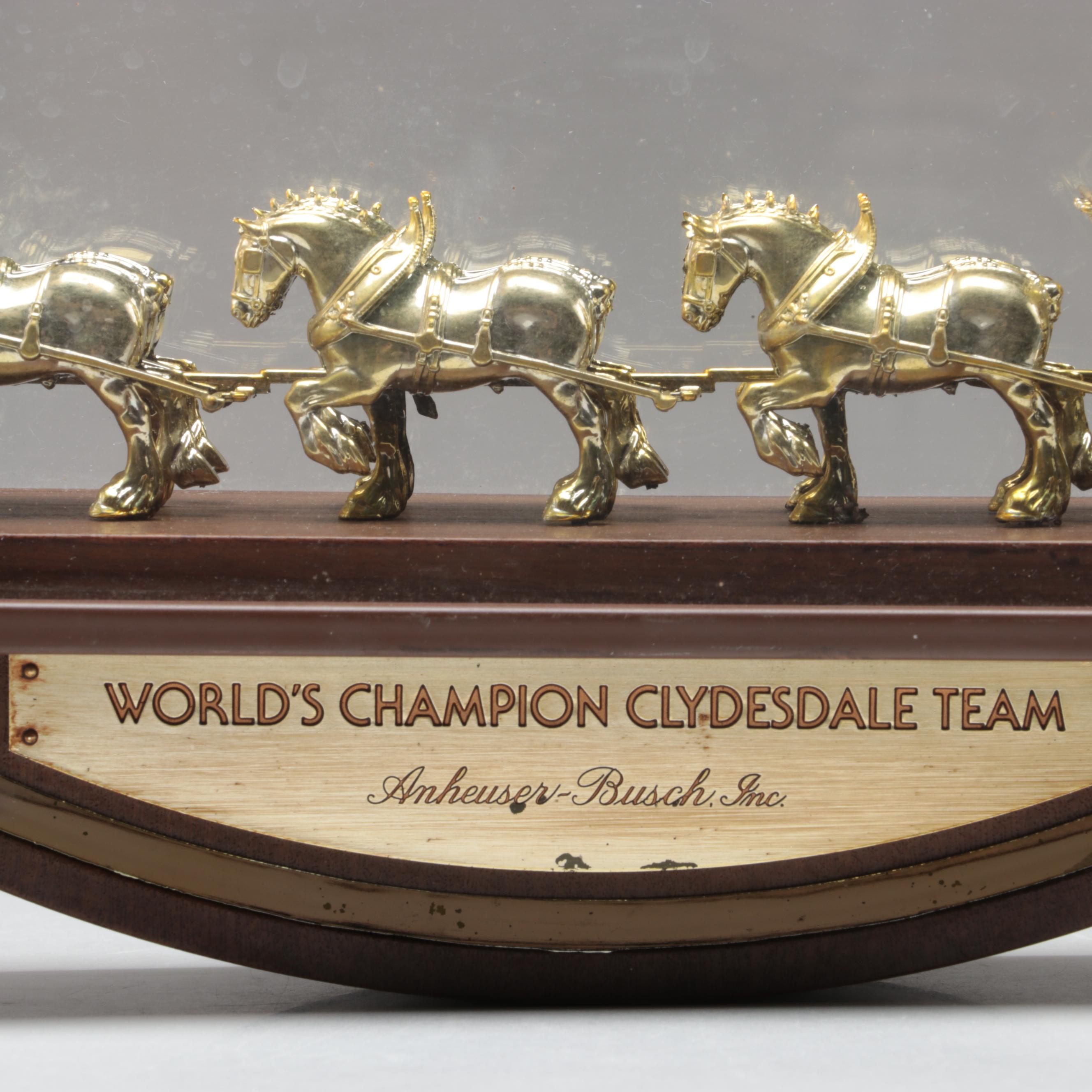Anheuser-Busch World's Champion Clydesdale Team Wall Hanging, Late 20th Century